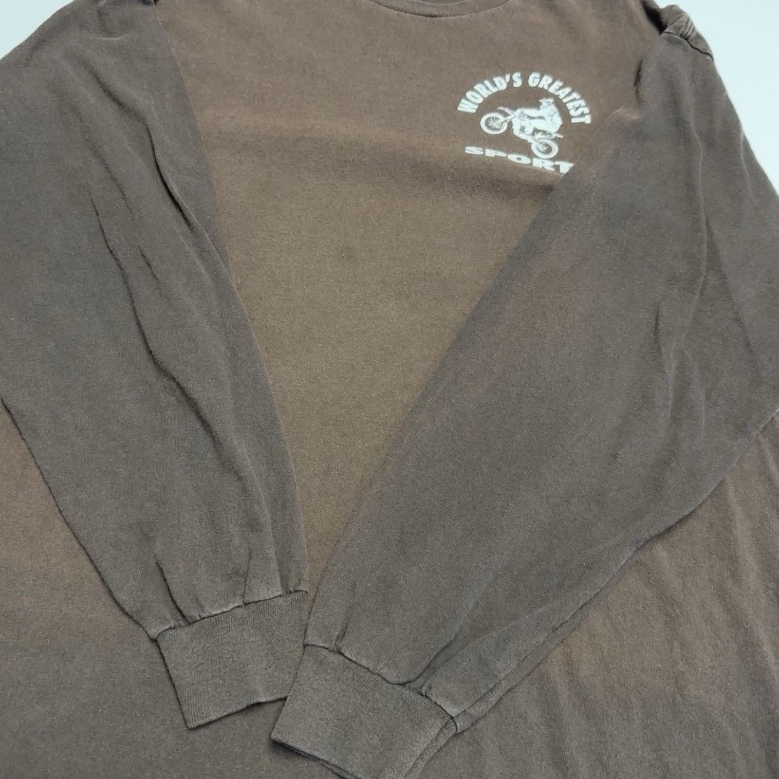 Vintage American Hillclimb Dirtbike T Shirt Brown Long Sleeve Size US XL / EU 56 / 4 - 9 Thumbnail