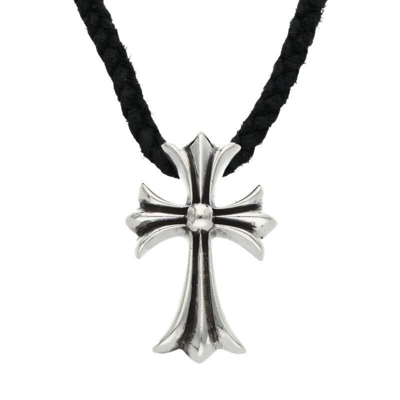 Chrome Hearts Small Cross Boro Chip Necklace