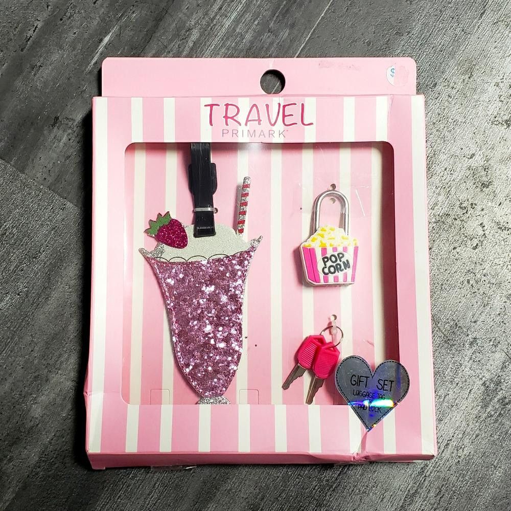 Designer Pink Popcorn & Milkshake Primark Travel Set Size ONE SIZE - 1 Thumbnail