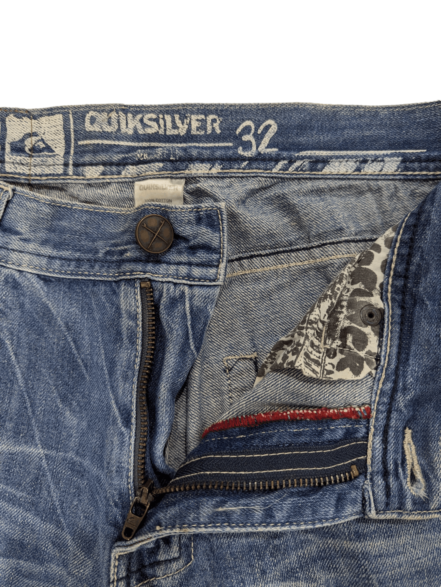 Quiksilver DISTRESSED QUIKSILVER JEANS DENIM Size US 32 / EU 48 - 4 Thumbnail