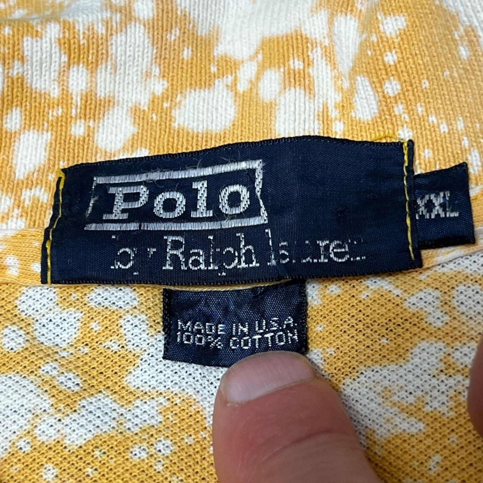 Polo Ralph Lauren Vintage 90s Polo Ralph Lauren Made In USA Bleached Polo XXL Size US XXL / EU 58 / 5 - 4 Thumbnail