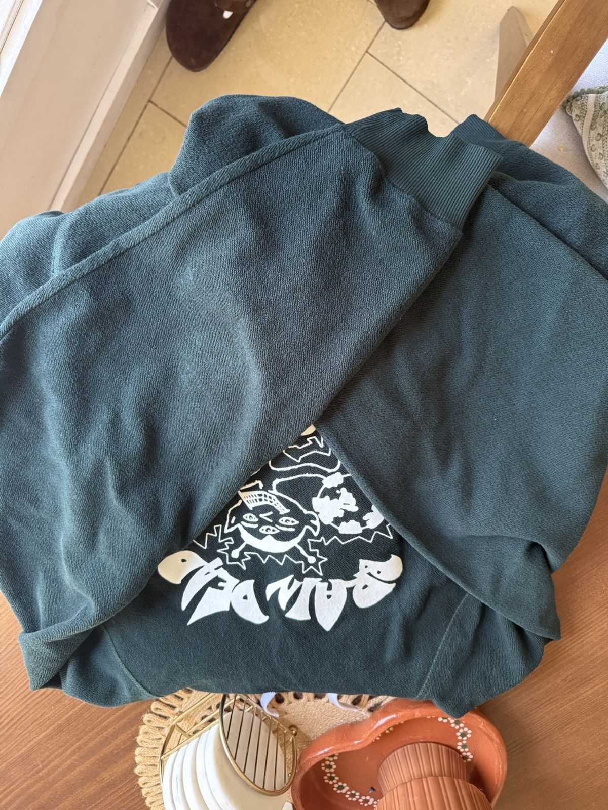 Brain Dead Brain Dead GLOBAL SHOCK HOODIE - FOREST GREEN Size US XL / EU 56 / 4 - 5 Thumbnail