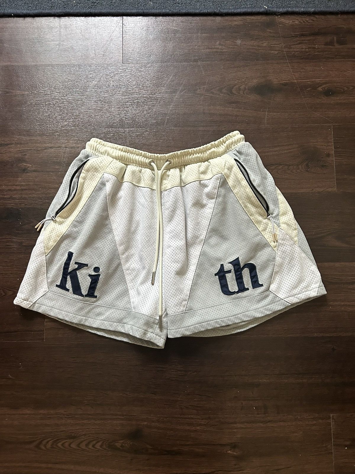 image of Kith Turbo Mesh Shorts in White, Men's (Size 34)