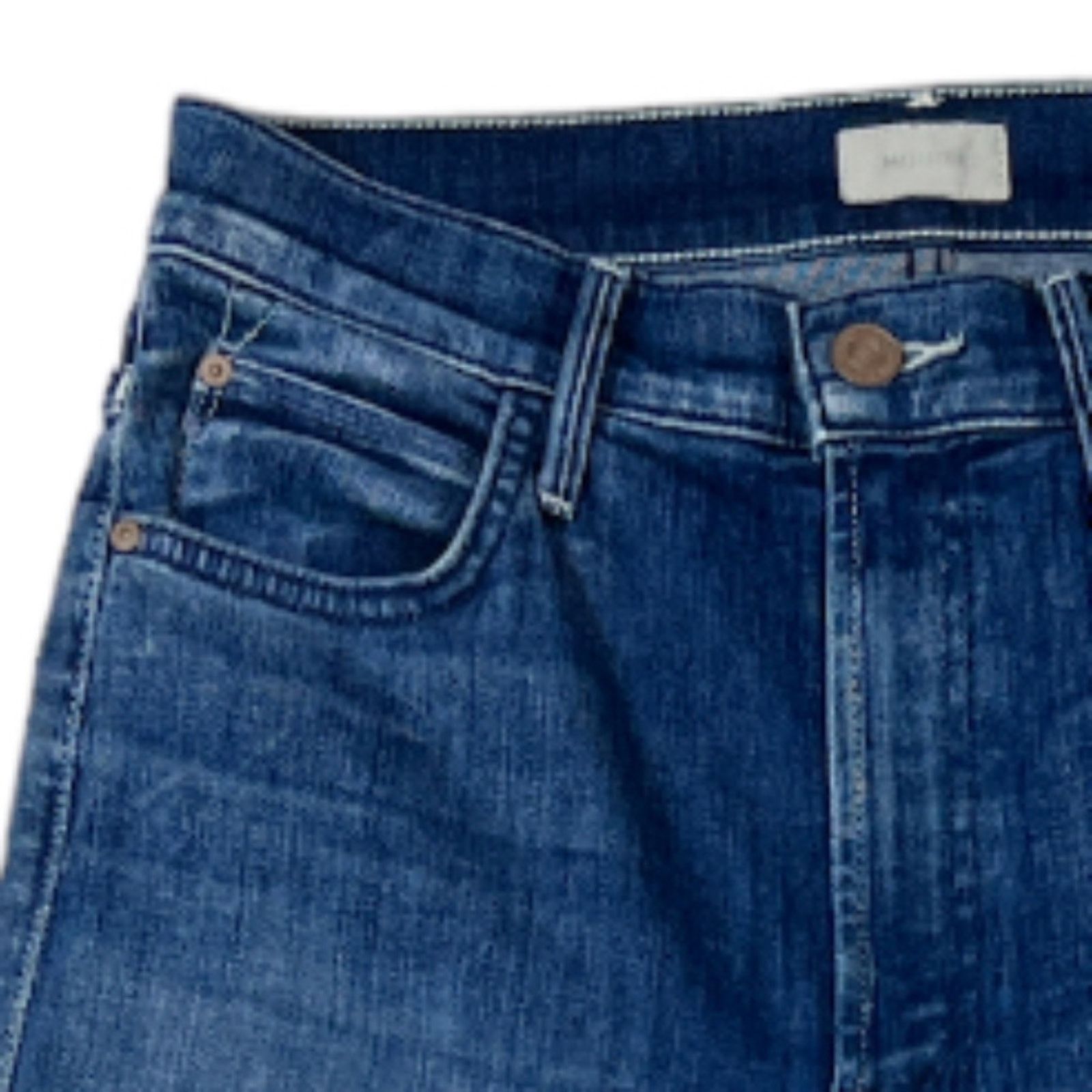 MOTHER Mother Cropped Blue Denim Jeans | Size 27 Size 27" / US 4 / IT 40 - 3 Thumbnail