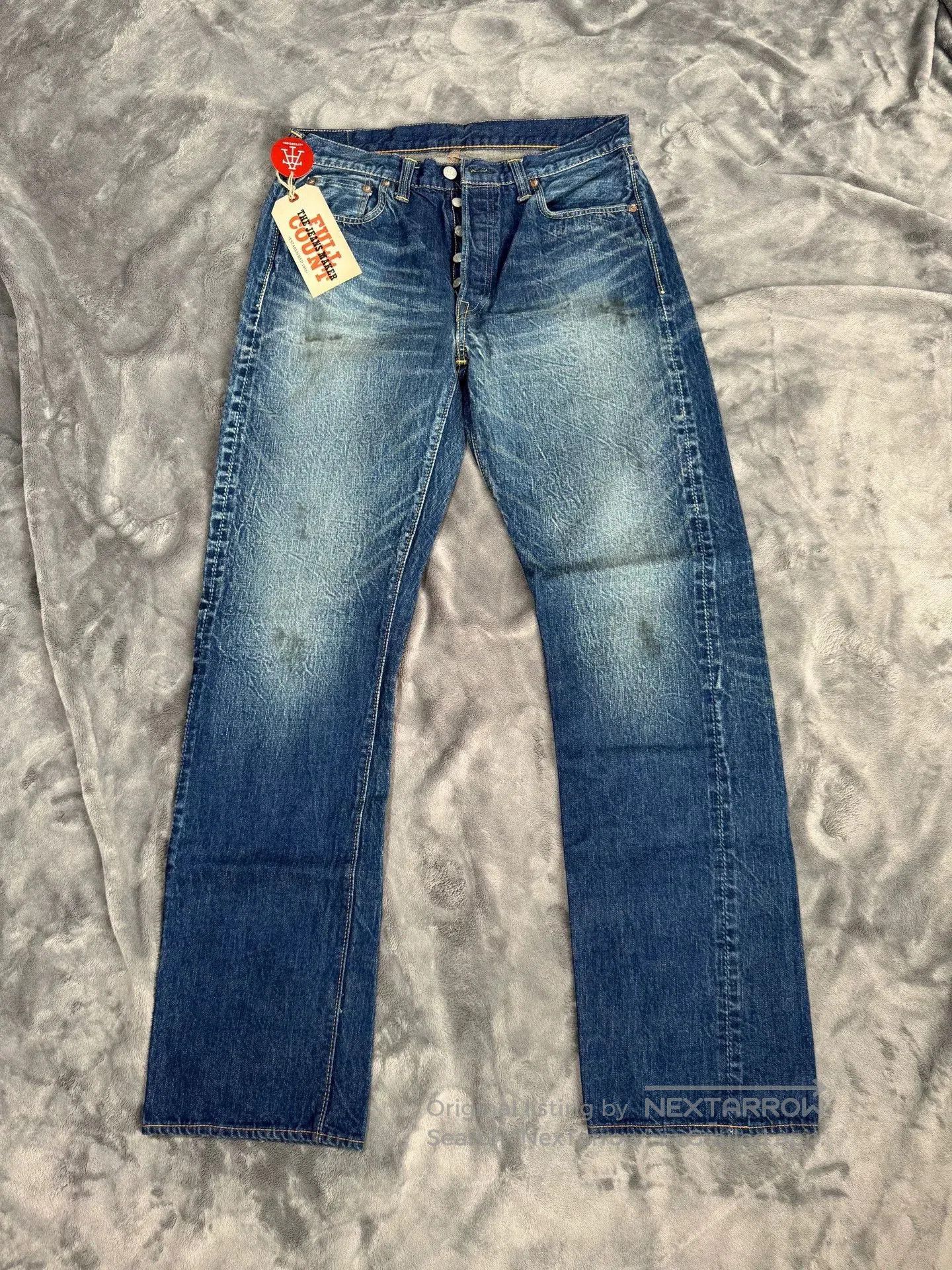 Full Count & Co. FullCount 1344 Indigo Denim Jeans. Size US 33 - 1 Thumbnail