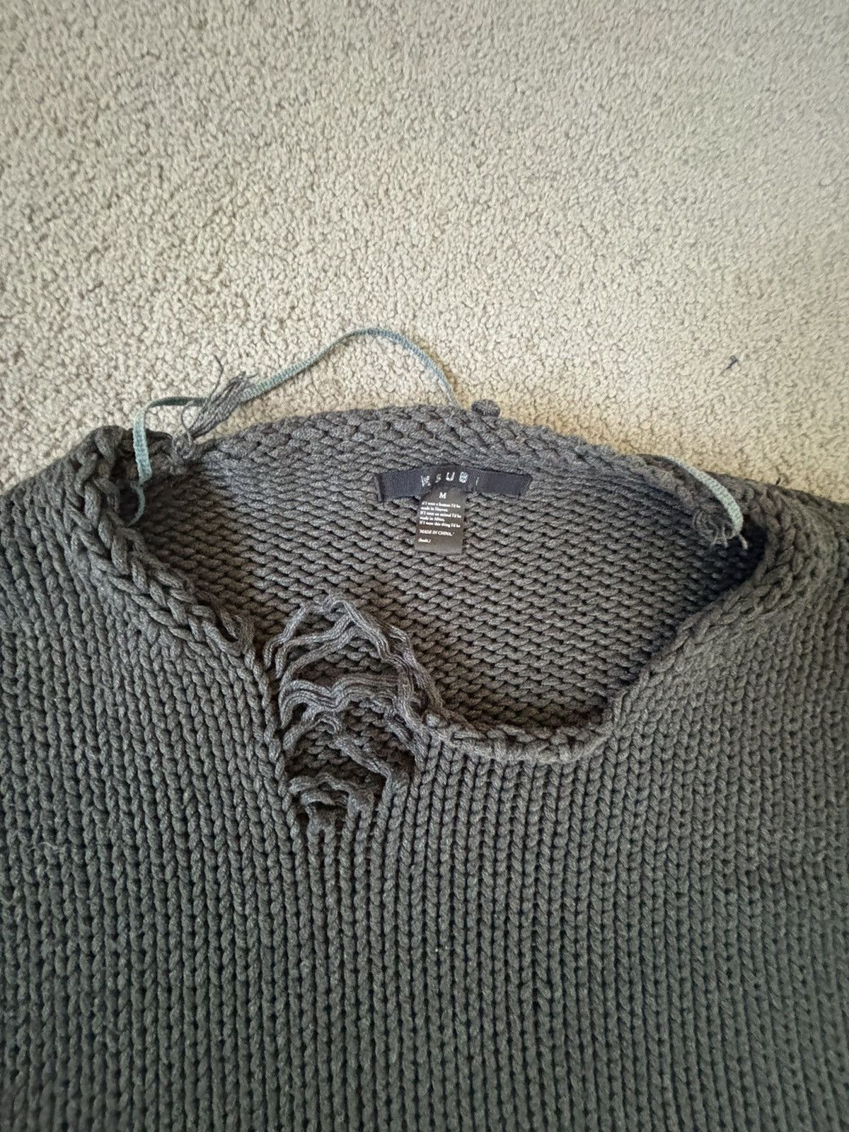 Ksubi Archive Ksubi Oversized Distressed Sweater Kurt Cobain style Size US L / EU 52-54 / 3 - 6 Thumbnail