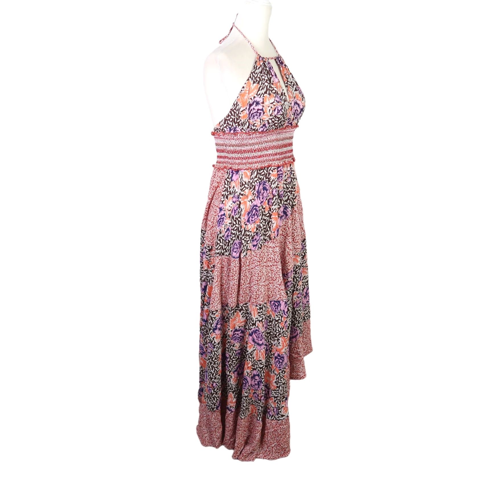 Free People Free People Intimately Halter Midi Dress Women's Orange Floral Sleeveless Sundress M Size M / US 6-8 / IT 42-44 - 4 Thumbnail