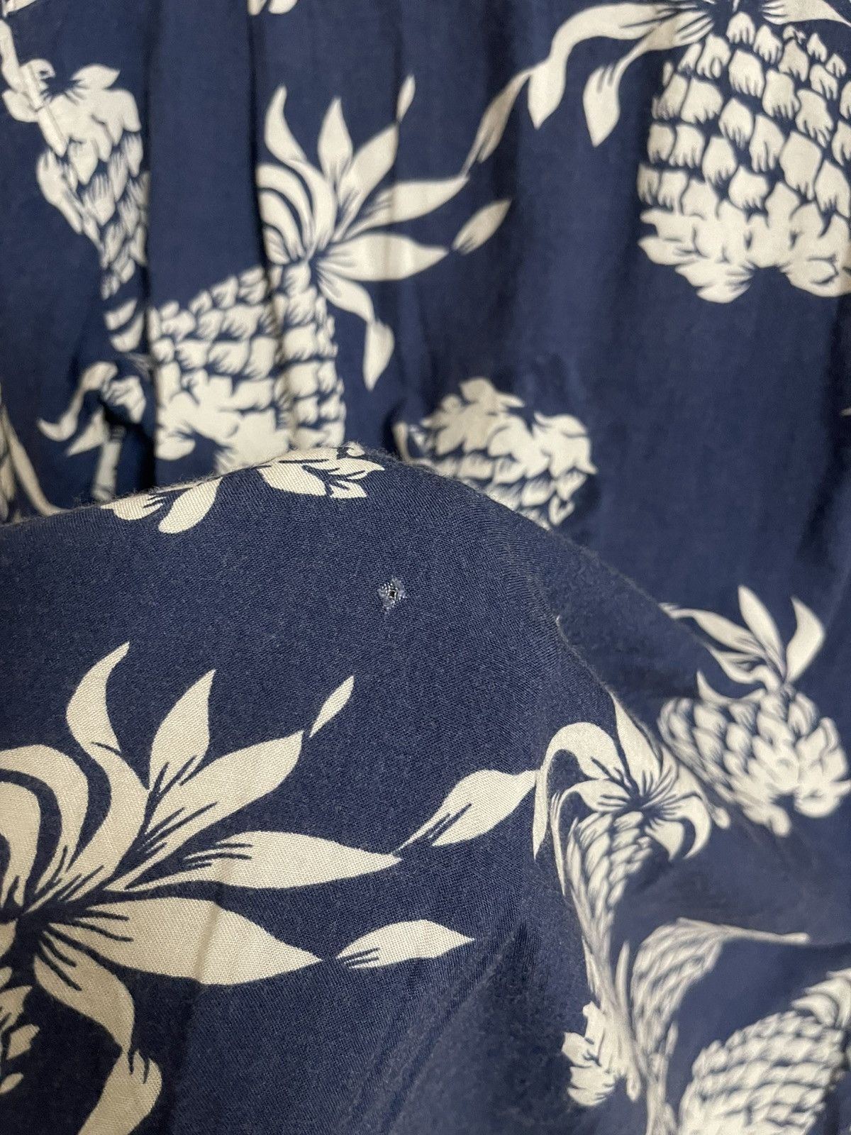 Vintage Vintage Hawaiian Shirt Indigo Blue Rayon L Rockabilly Size US L / EU 52-54 / 3 - 7 Thumbnail