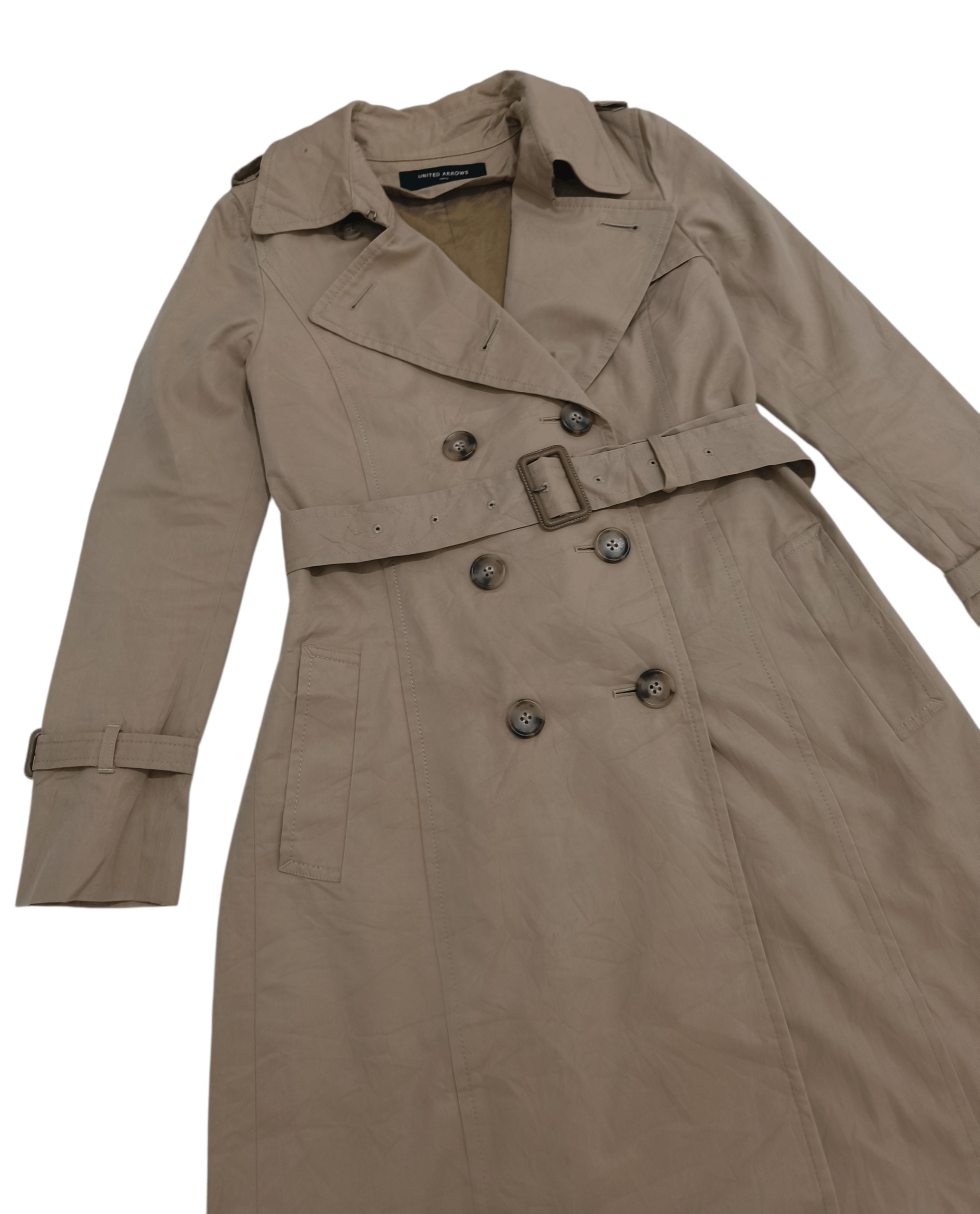 United Arrows UNITED ARROWS Tokyo Japanese Luxury Women's Trench Spy Coat Size M / US 6-8 / IT 42-44 - 4 Thumbnail
