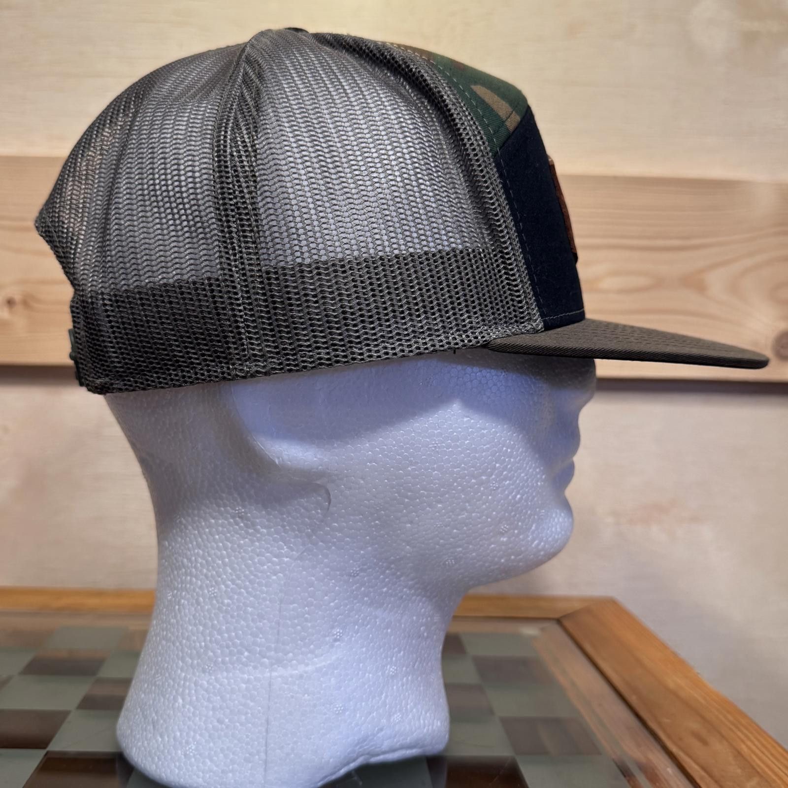 Designer Richardson 7FIVE Snap Back Hat Camo Military Leather Patch Size ONE SIZE - 3 Thumbnail