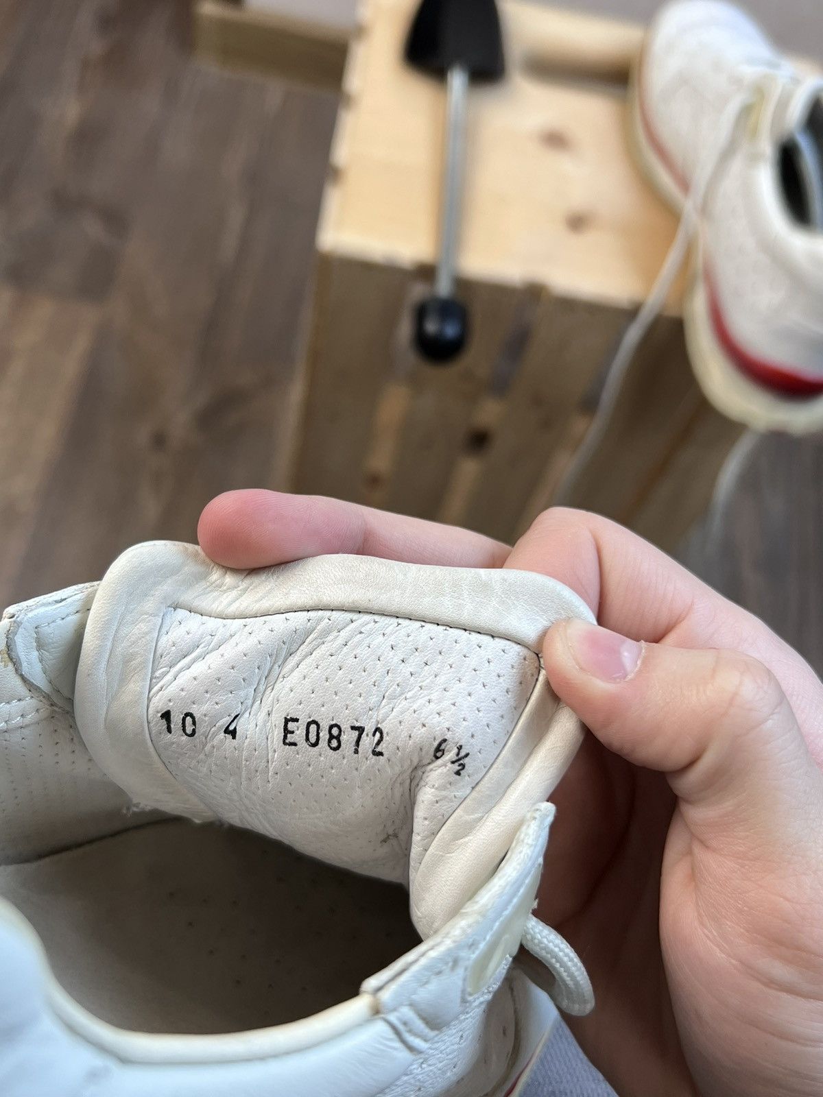Prada Vintage Prada Red Tab Leather Sneakers Shoes White US: 6.5 Size US 6.5 / EU 39-40 - 15 Thumbnail