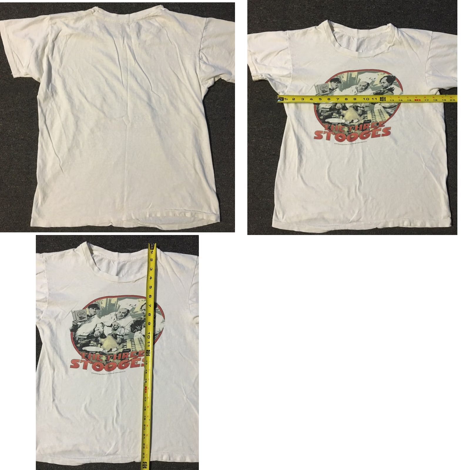Vintage VINTAGE The Three Stooges Promo Shirt S White Short Sleeve T-Shirt Mens Funny TV Show Movie Comedy Columbia Pictures Size US S / EU 44-46 / 1 - 8 Thumbnail