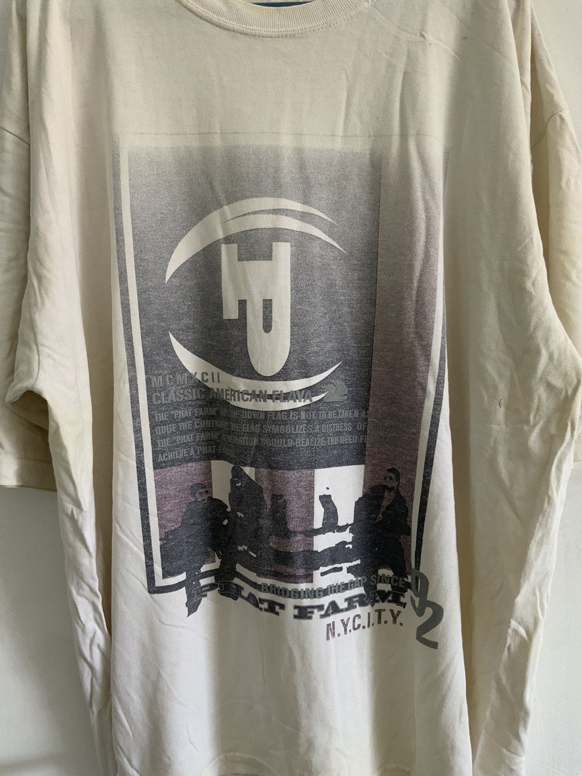 Vintage Vintage Phat Farm N.Y.C.I.T.Y 92 Big Logo Archive Tee Size US XL / EU 56 / 4 - 8 Thumbnail