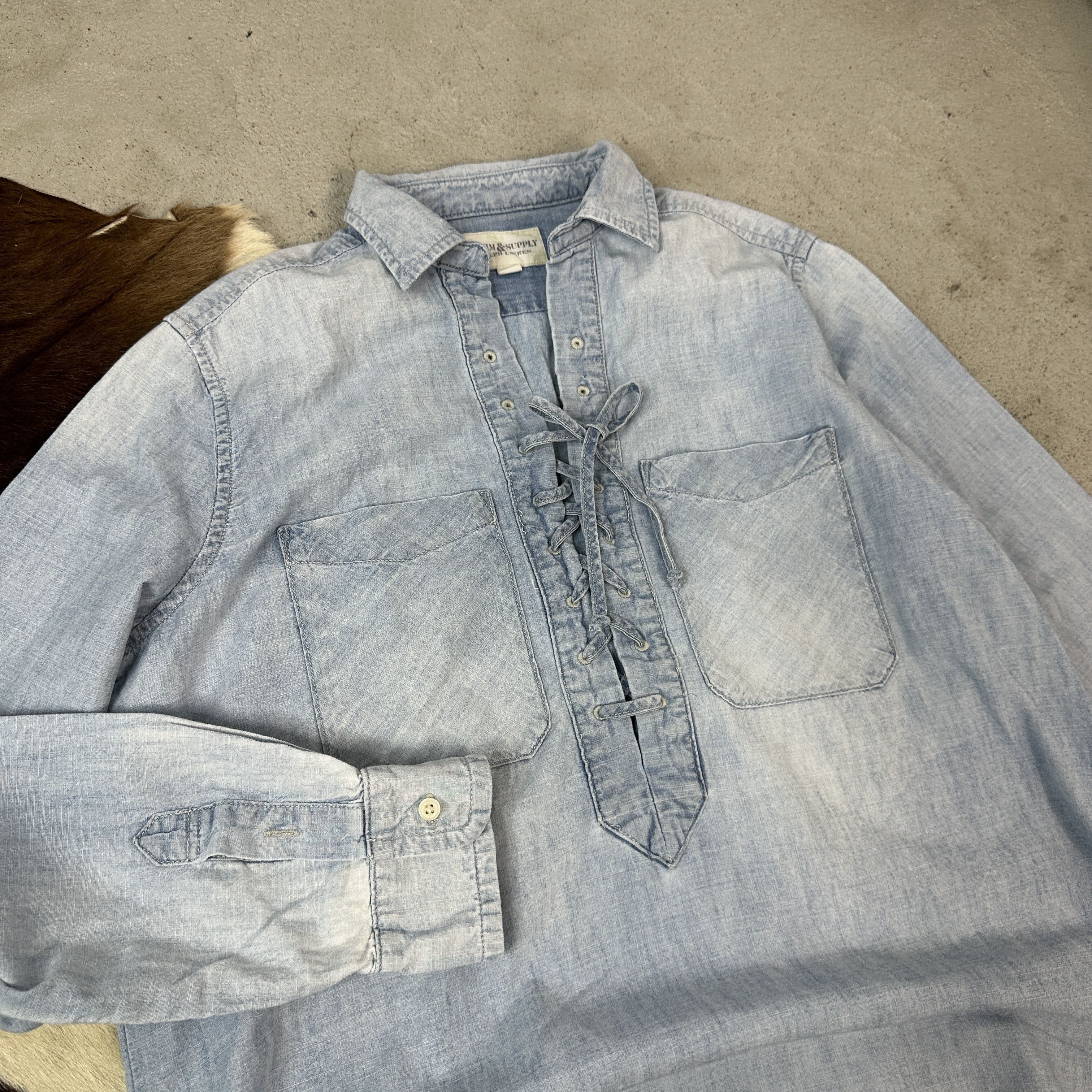 Ralph Lauren × Vintage Women's Shirt Denim Ralph Lauren Size M / US 6-8 / IT 42-44 - 3 Thumbnail