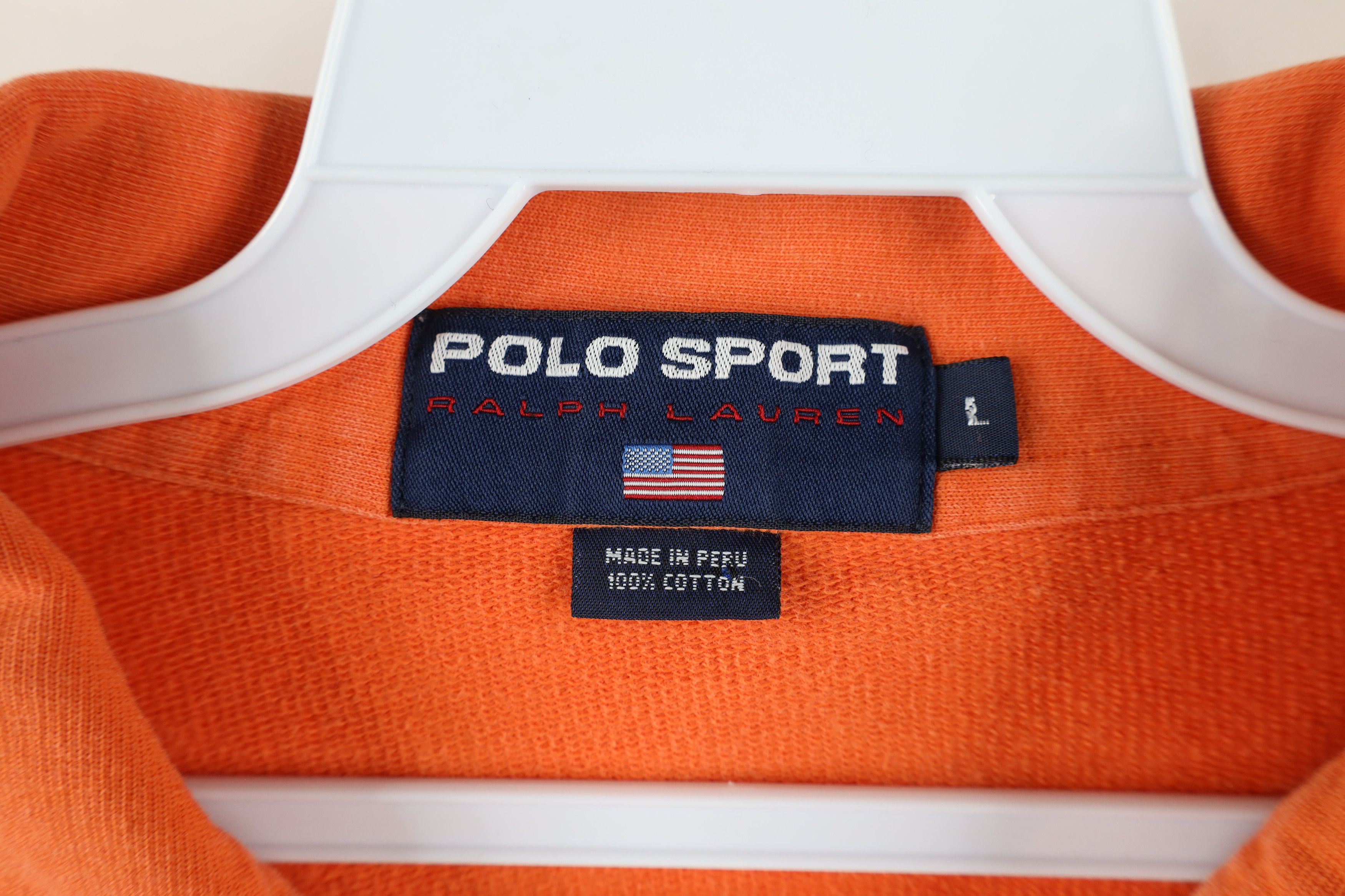 Polo Ralph Lauren Vintage 90s Polo Sport Ralph Lauren Flag Half Zip Sweatshirt Size US L / EU 52-54 / 3 - 8 Thumbnail
