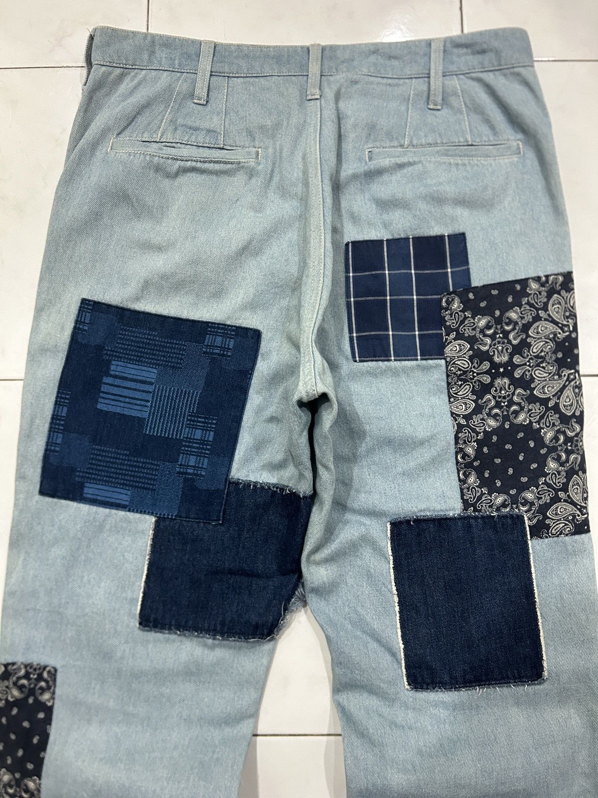 Japanese Brand Y2K Niko And Unstudied Patchwork Sashiko Bandana Jeans Size US 32 / EU 48 - 8 Thumbnail
