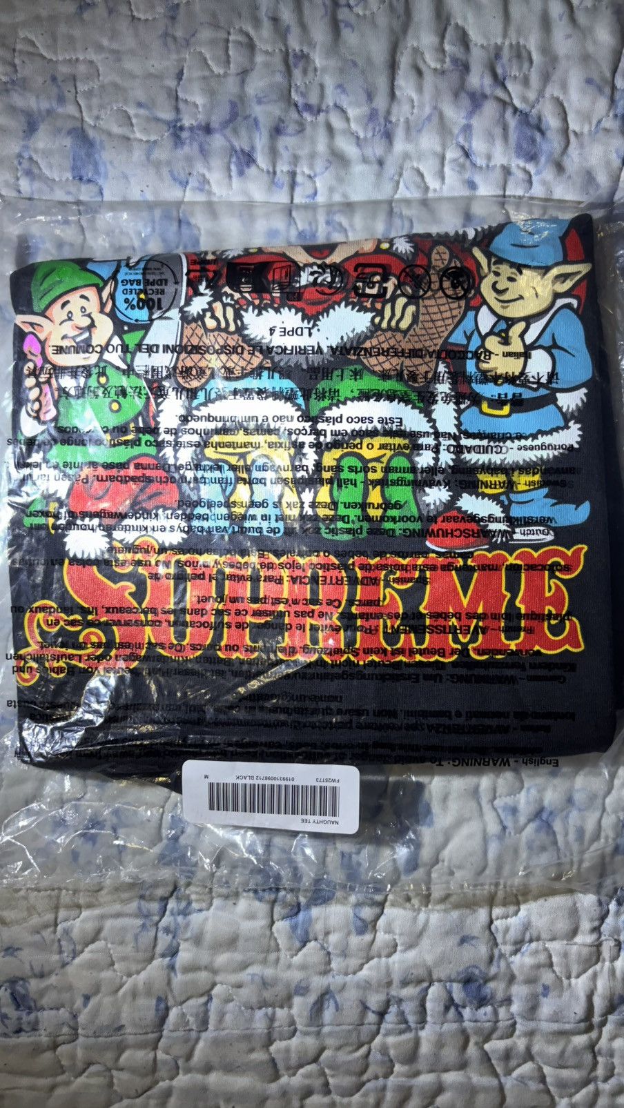 Supreme Supreme® “Naughty” Tee, Black (M) [F/W 2025, Week 17] Size US M / EU 48-50 / 2 - 4 Thumbnail