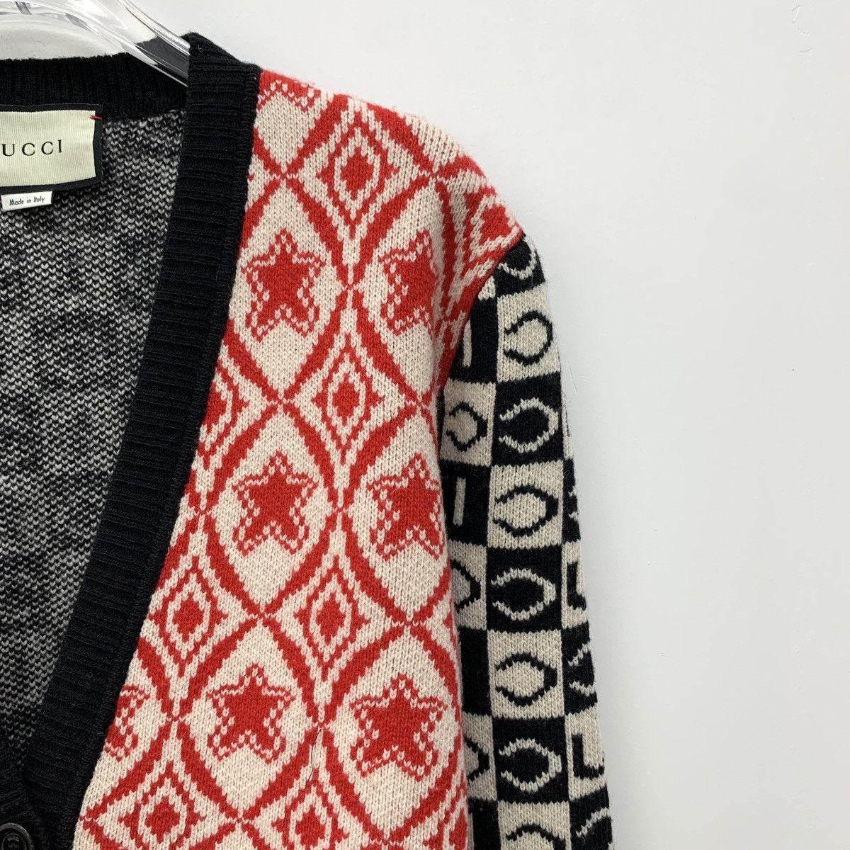 Gucci Gucci Plaid Wool V-neck Long Sleeve Knit Cardigan K26WX Size S / US 4 / IT 40 - 3 Thumbnail