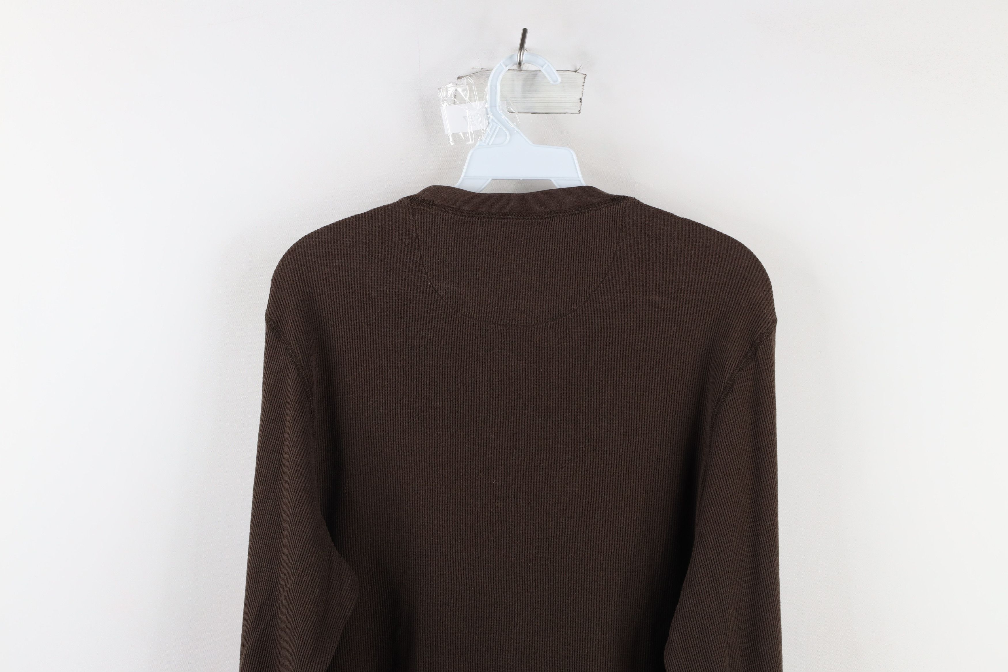Gap × Vintage Vintage Gap Thermal Waffle Knit Long Sleeve T-Shirt Brown Size US M / EU 48-50 / 2 - 8 Thumbnail