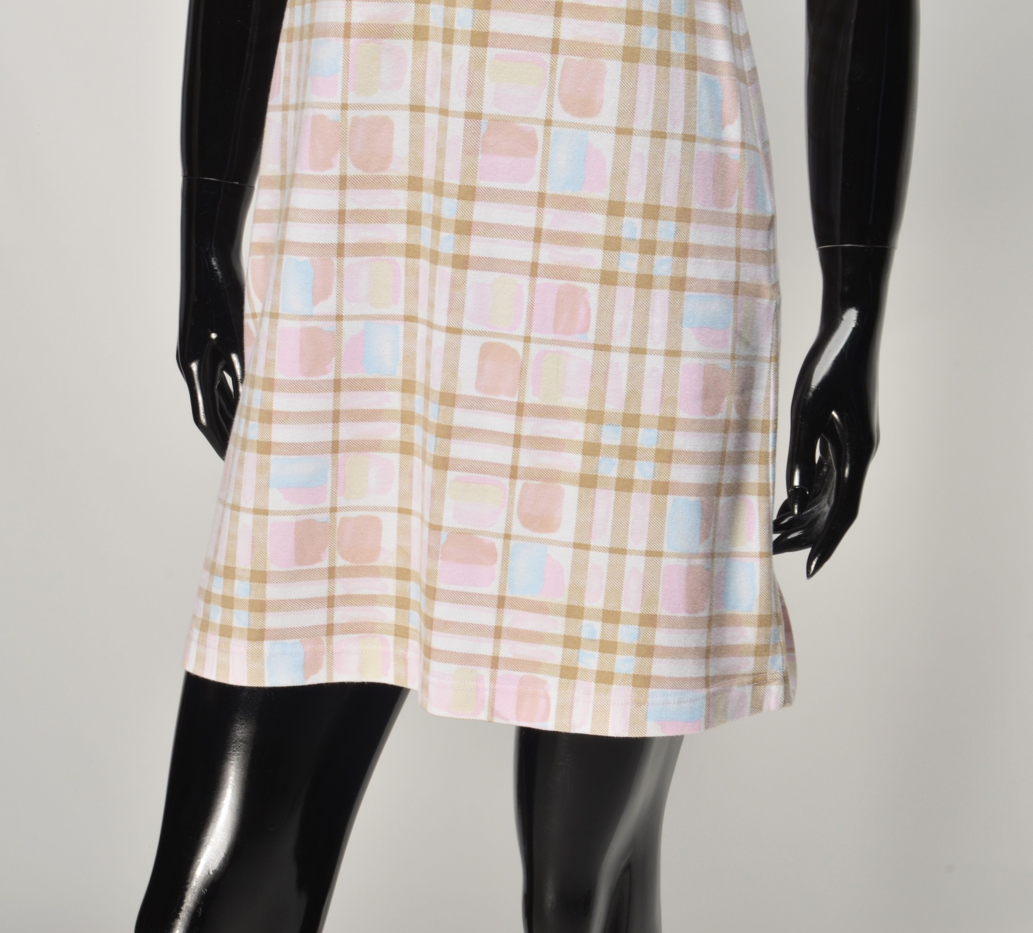 Burberry Vintage Burberry Y2K Nova Check Pink Babydoll Mini Dress Size S / US 4 / IT 40 - 3 Thumbnail