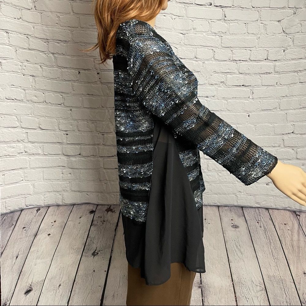 Other New Ball Of Cotton Combo Black Blue Linen Viscose Tunic Swe Size M / US 6-8 / IT 42-44 - 5 Thumbnail