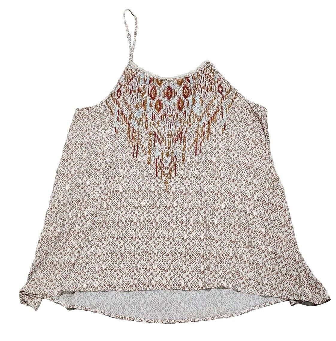 Designer Knox Rose Tank Top Extra Large Boho Hippie Floral Flowy Size XL / US 12-14 / IT 48-50 - 1 Thumbnail