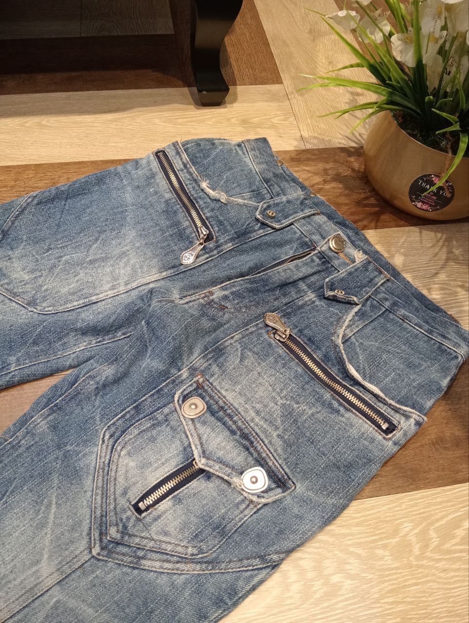 Seditionaries BERNINGS SHO JAPAN MULTIPOCKET FLARED JEANS Size US 30 / EU 46 - 5 Thumbnail