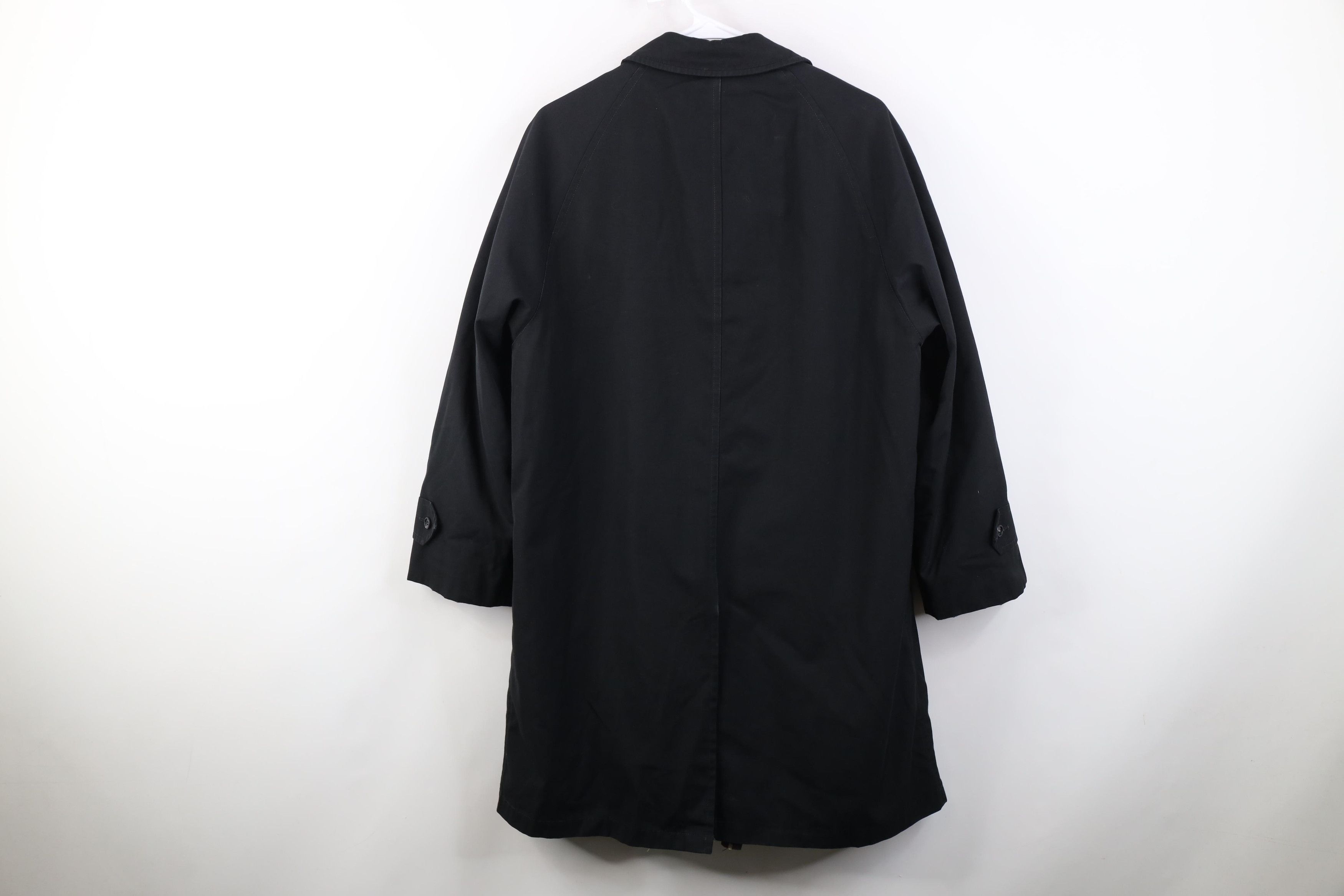 Vintage Vintage 50s 60s Lined Trench Coat Rain Jacket Black USA Size US L / EU 52-54 / 3 - 20 Thumbnail