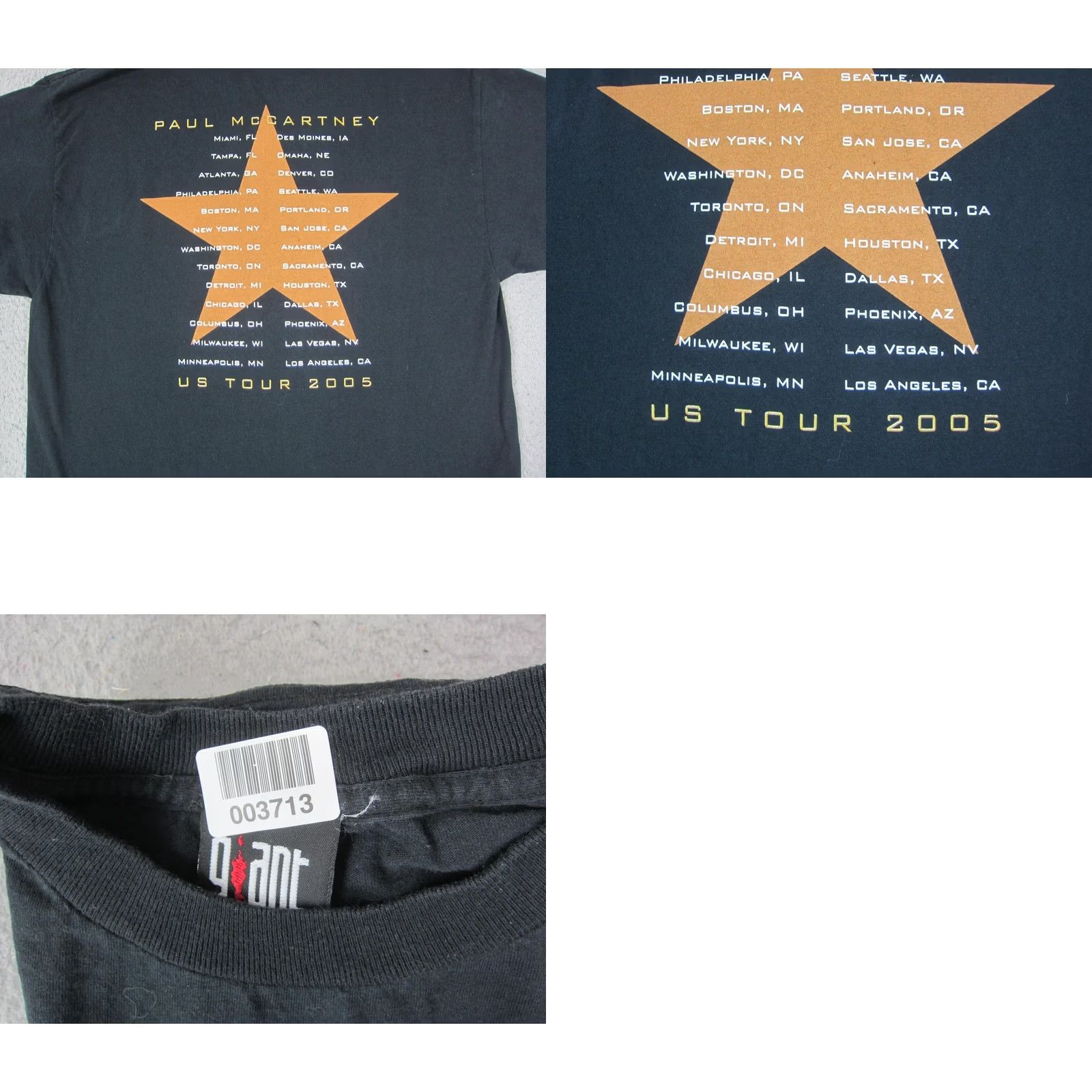 Vintage VINTAGE Paul McCartney Shirt Mens Large Black USA Tour 2005 Concert Beatles Band Size US L / EU 52-54 / 3 - 9 Thumbnail
