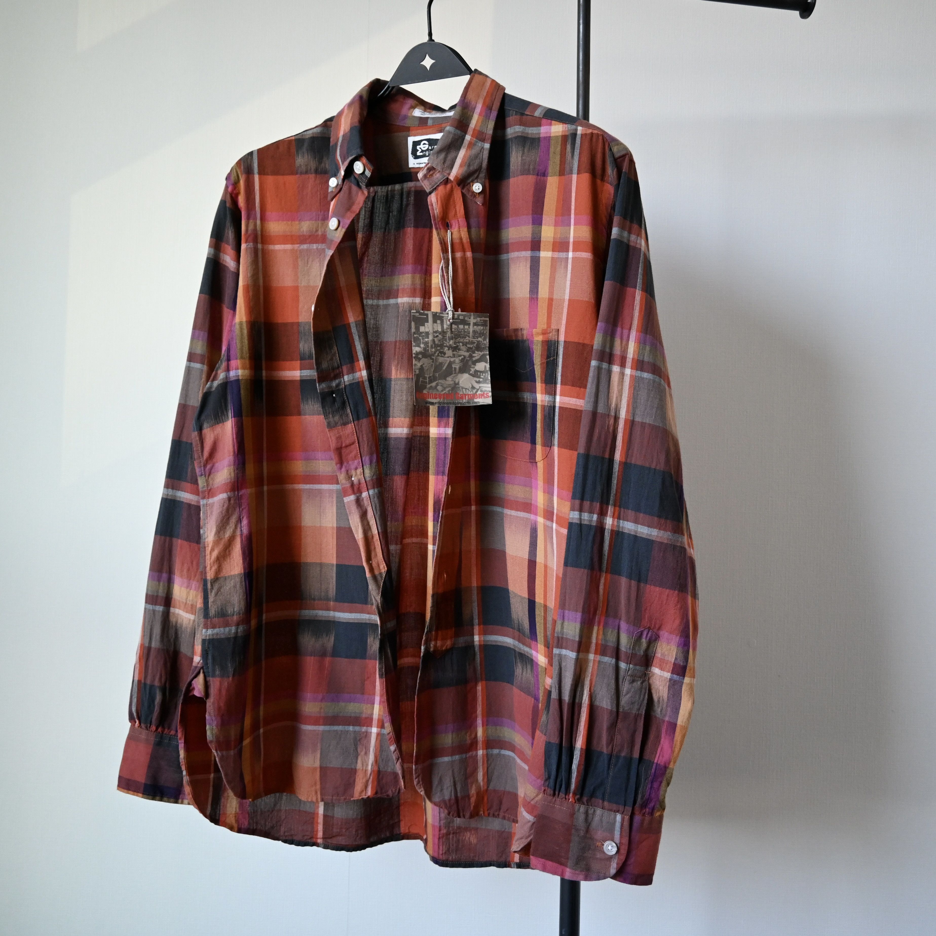 Engineered Garments MINT, Engineered Garments "19th Century Shirt" ikat plaid Size US M / EU 48-50 / 2 - 23 Thumbnail