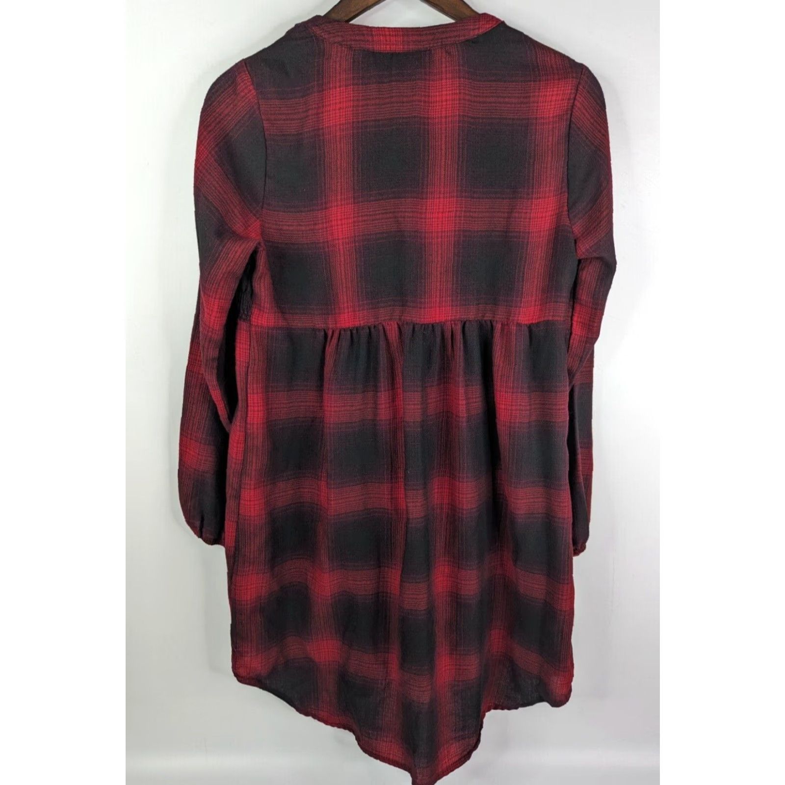 Vintage Knox Rose Dress Women Small Red Plaid Tunic Smocked Boho Chic Relaxed Fit Kn ox Rose"} Size S / US 4 / IT 40 - 4 Thumbnail