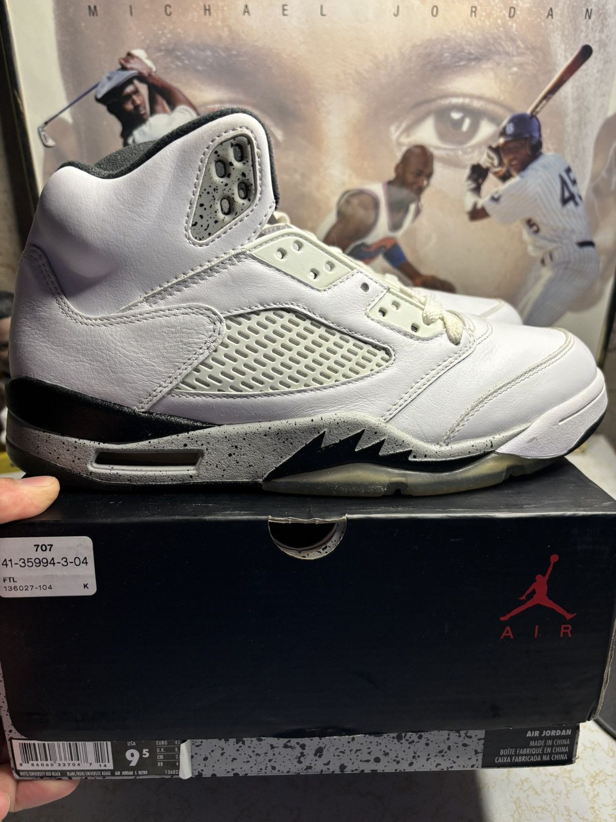 Jordan Brand Jordan Retro 5 “white Cement” Size US 9.5 / EU 42-43 - 1 Thumbnail