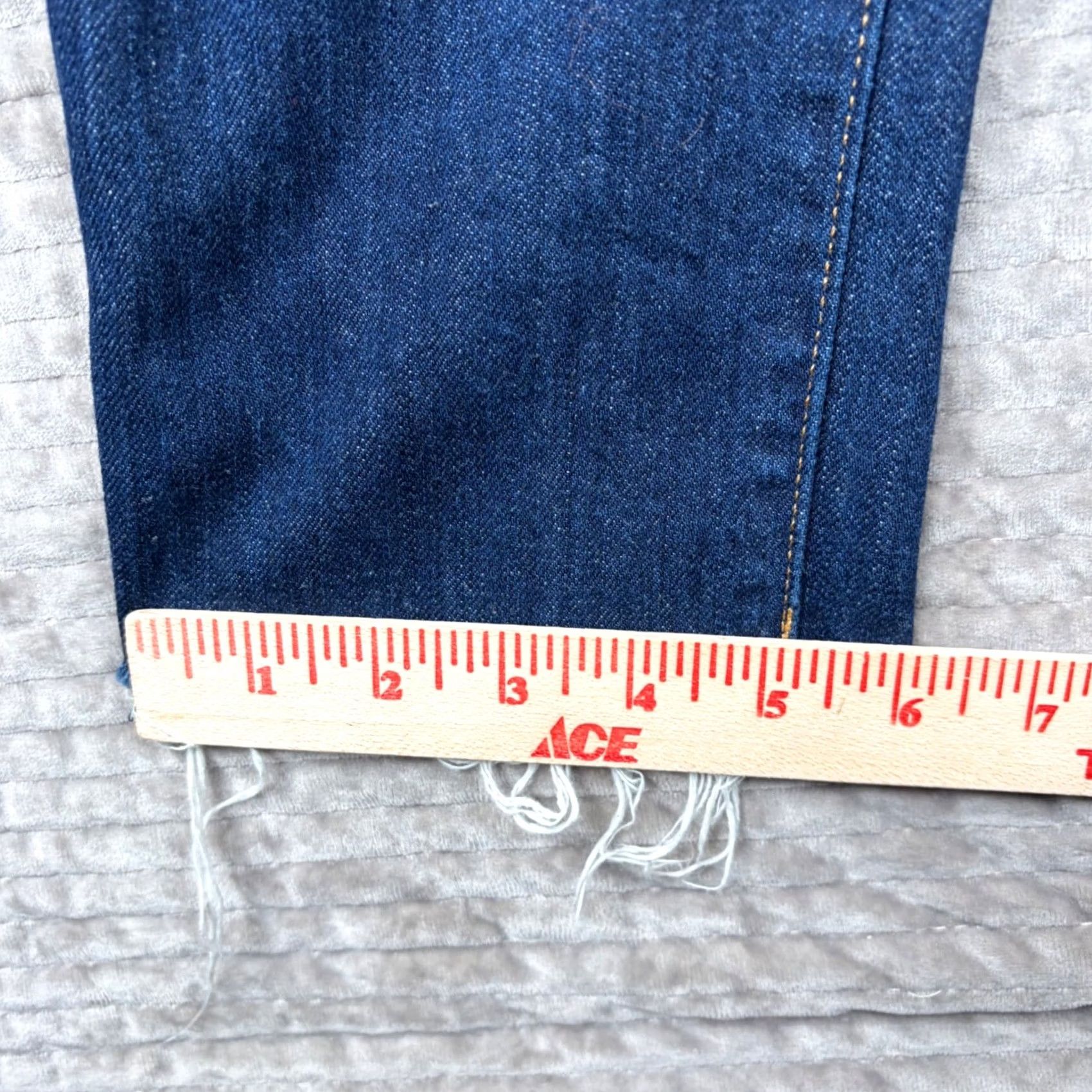 Levi's Levi'S Denim Overalls Dark Wash Side Zip Raw Hem Womens 25 EU Size Size 24" / US 00 / IT 34 - 3 Thumbnail