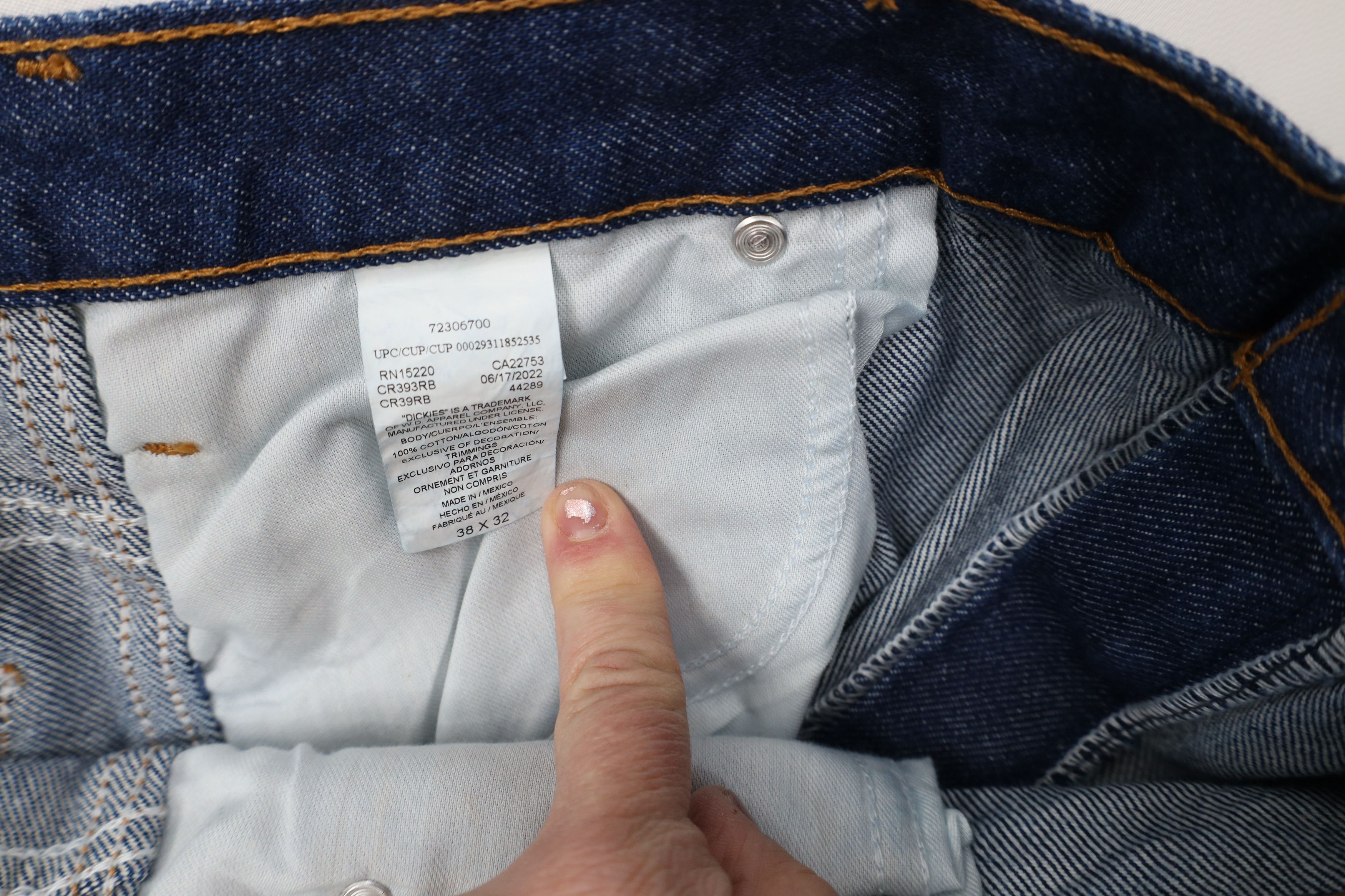 Dickies Deadstock Vintage Y2K Dickies Wide Leg Dungaree Denim Jeans Size US 38 / EU 54 - 6 Thumbnail