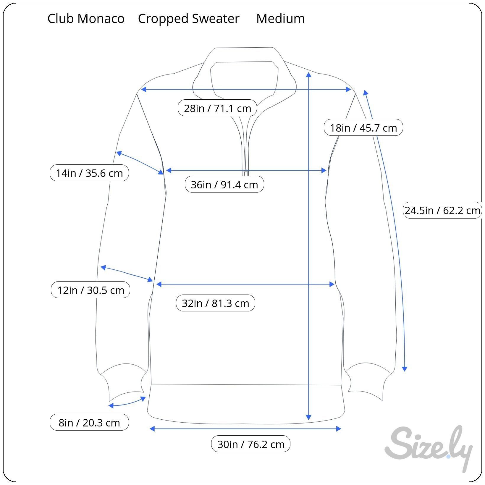 Club Monaco Club Monaco Women's Cropped Cable Knit Navy 1/4 Zip Sweater Size M / US 6-8 / IT 42-44 - 2 Thumbnail