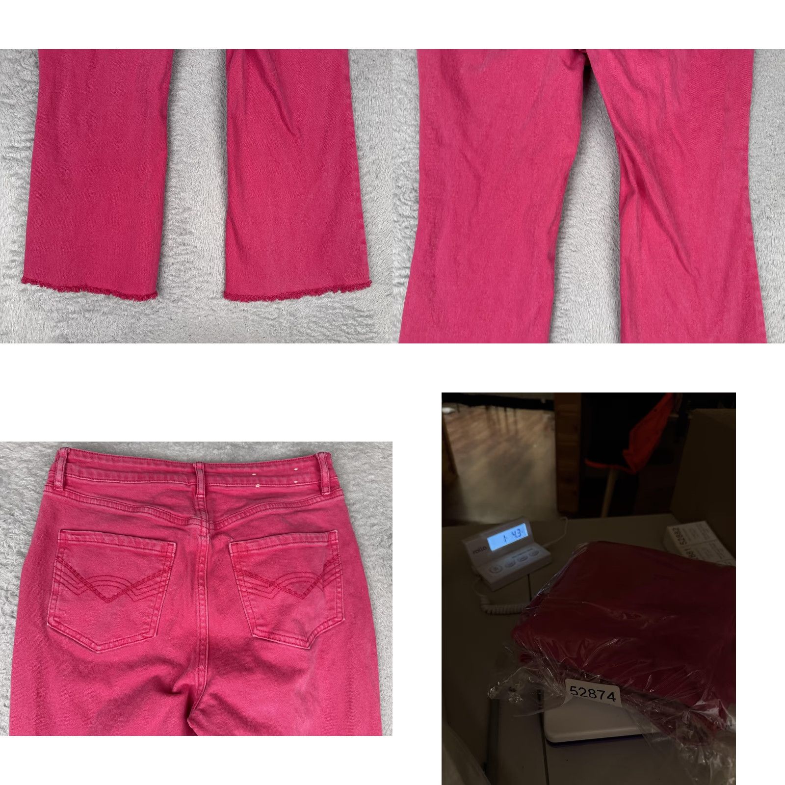 Vintage Idyllwind Jeans Womens 10W Plus Pink High Rise Bootcut Fringe Hem Stretch Denim Jeans Size 32" / US 10 / IT 46 - 10 Thumbnail