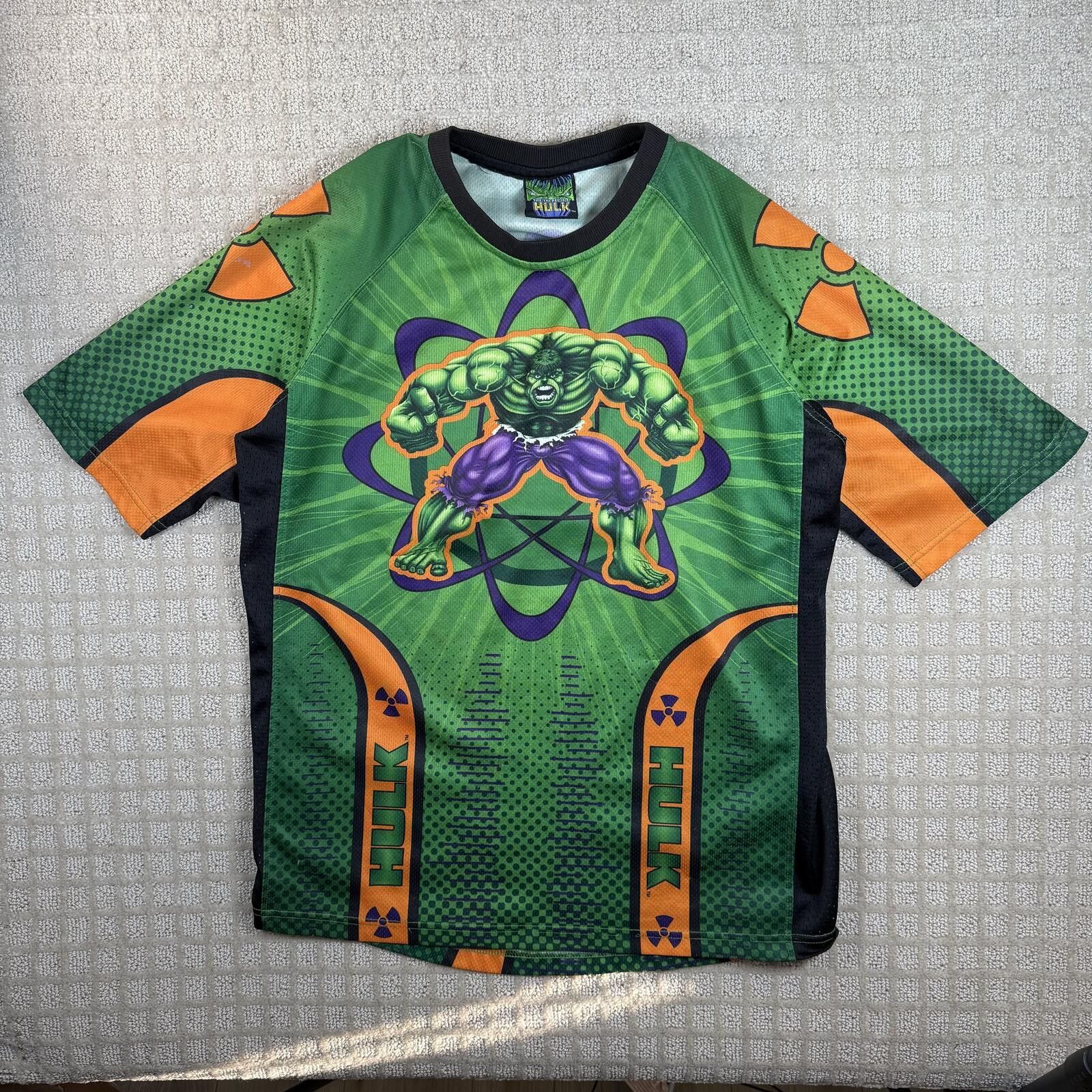 Marvel Comics Y2K Marvel Incredible Hulk jersey shirt medium Size US M / EU 48-50 / 2 - 1 Thumbnail