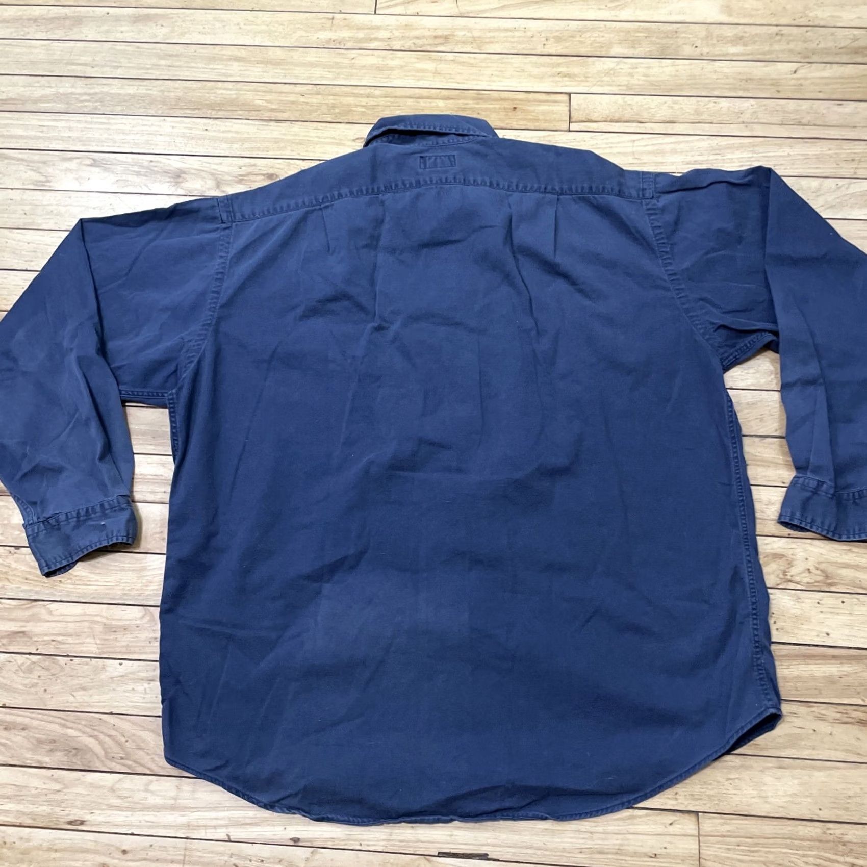 Polo Ralph Lauren VINTAGE Polo Jeans Co. Ralph Lauren Shirt Men XL Twill Blue Y2K Streetwear Signature 90s Classic Button-Up Size US XL / EU 56 / 4 - 2 Thumbnail