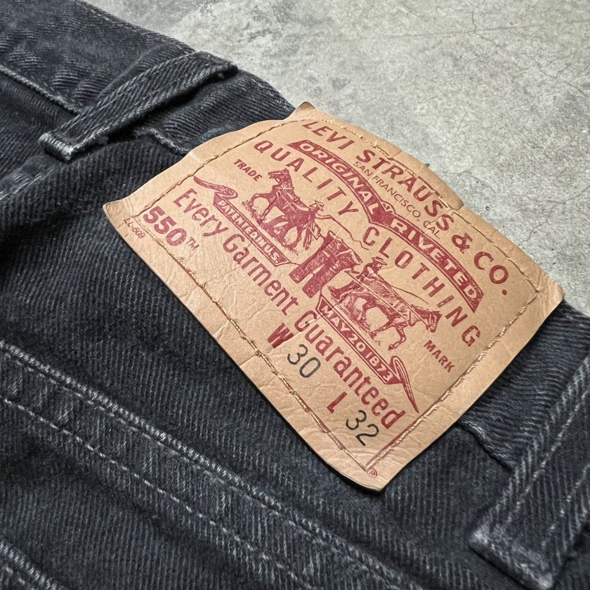 Levi's × Levi's Vintage Clothing × Vintage Vintage 90’s Levi’s 550 🇺🇸 Relax-Fit Black Denim Jeans Size US 30 / EU 46 - 4 Thumbnail