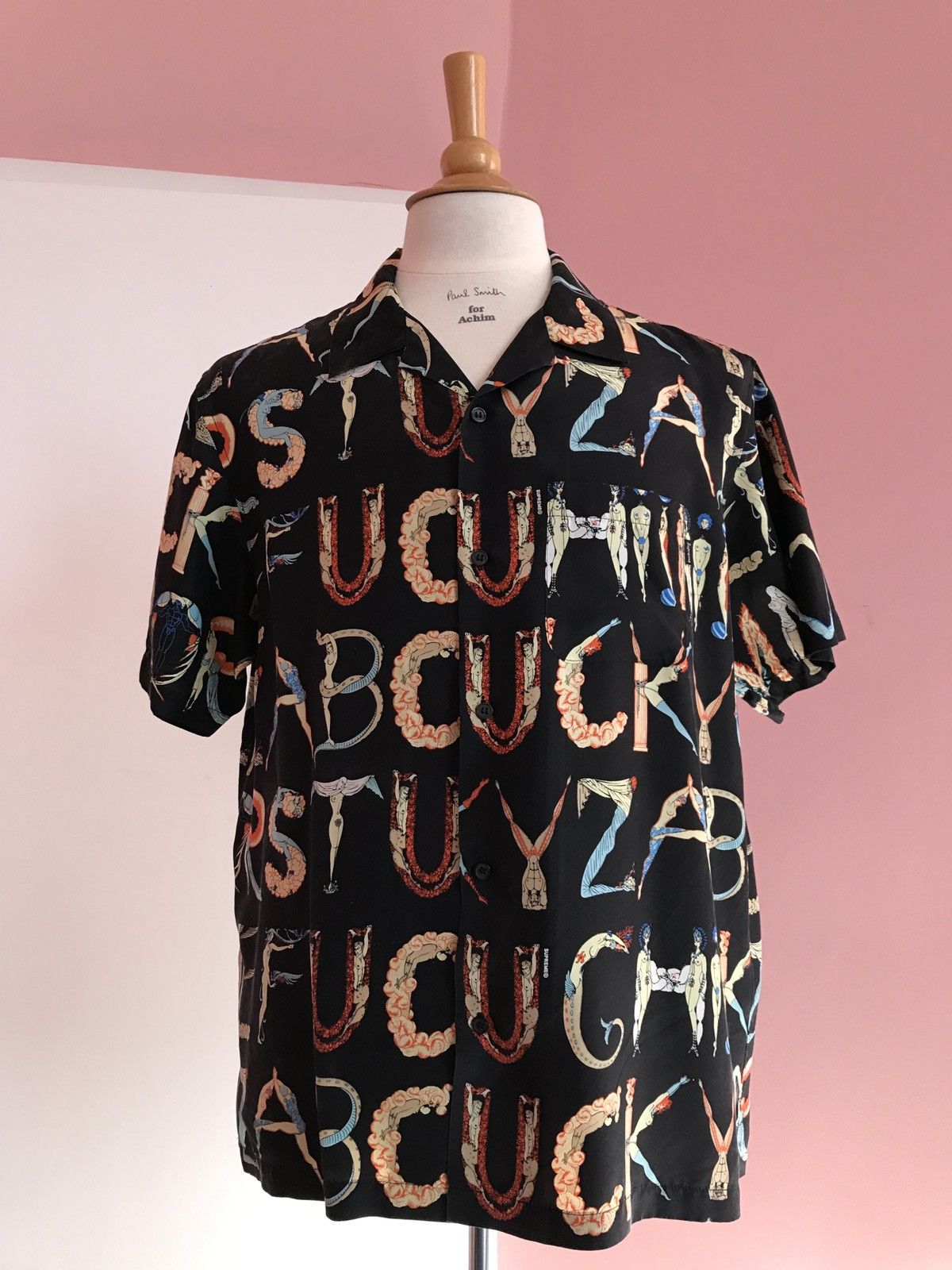 Supreme SS18 Supreme x Erté Art Déco Alphabet Silk Camp Collar Shirt Size US L / EU 52-54 / 3 - 1 Thumbnail