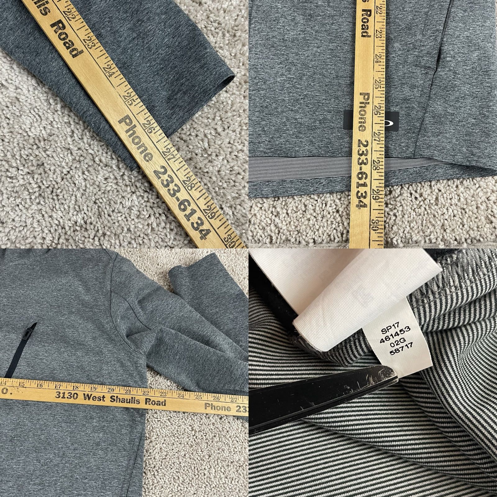 Oakley Oakley Jacket Mens Large Gray Softshell Full Zip Wind-Resistant Pockets Reflective Breathable Outdoor Short/Long? Size US L / EU 52-54 / 3 - 8 Thumbnail