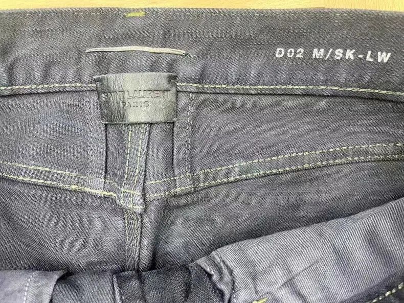 Saint Laurent Paris Distressed Black Denim Jeans with Rips. Size US 29 - 4 Thumbnail