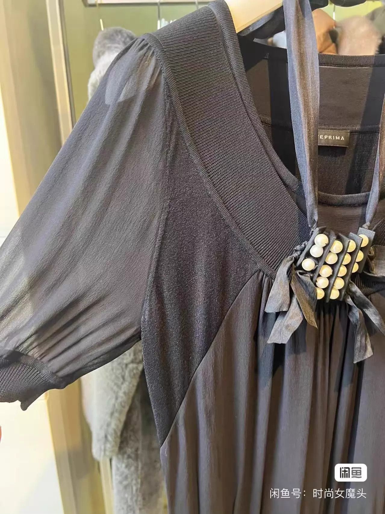 ANTEPRIMA ANTEPRIMA Silk-Knit Pleated Dress Black 40 New Size S / US 4 / IT 40 - 3 Thumbnail