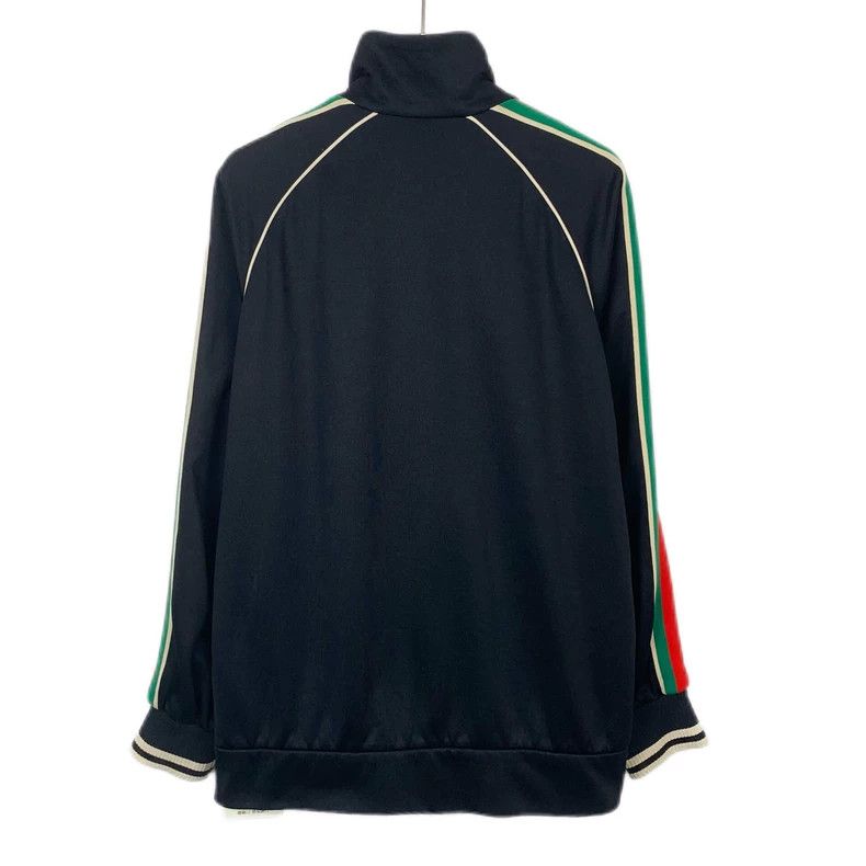Gucci Gucci Black striped logo printed stand-up collar zipper jac Size US M / EU 48-50 / 2 - 2 Thumbnail