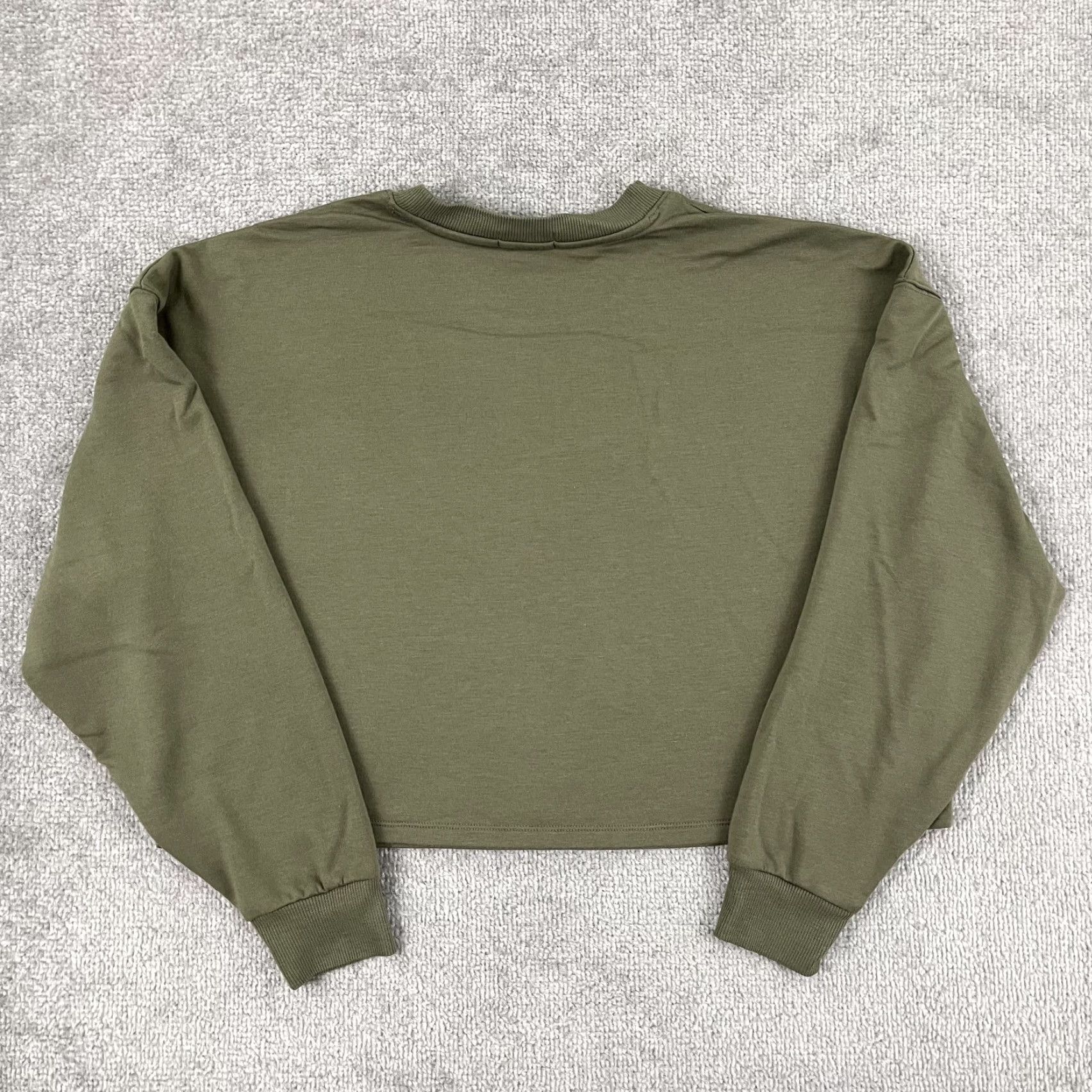 Vintage VINTAGE Nuuds Women's Cropped Sweatshirt Pullover Athletic Lounge All Seasons Green Small Size S / US 4 / IT 40 - 7 Thumbnail