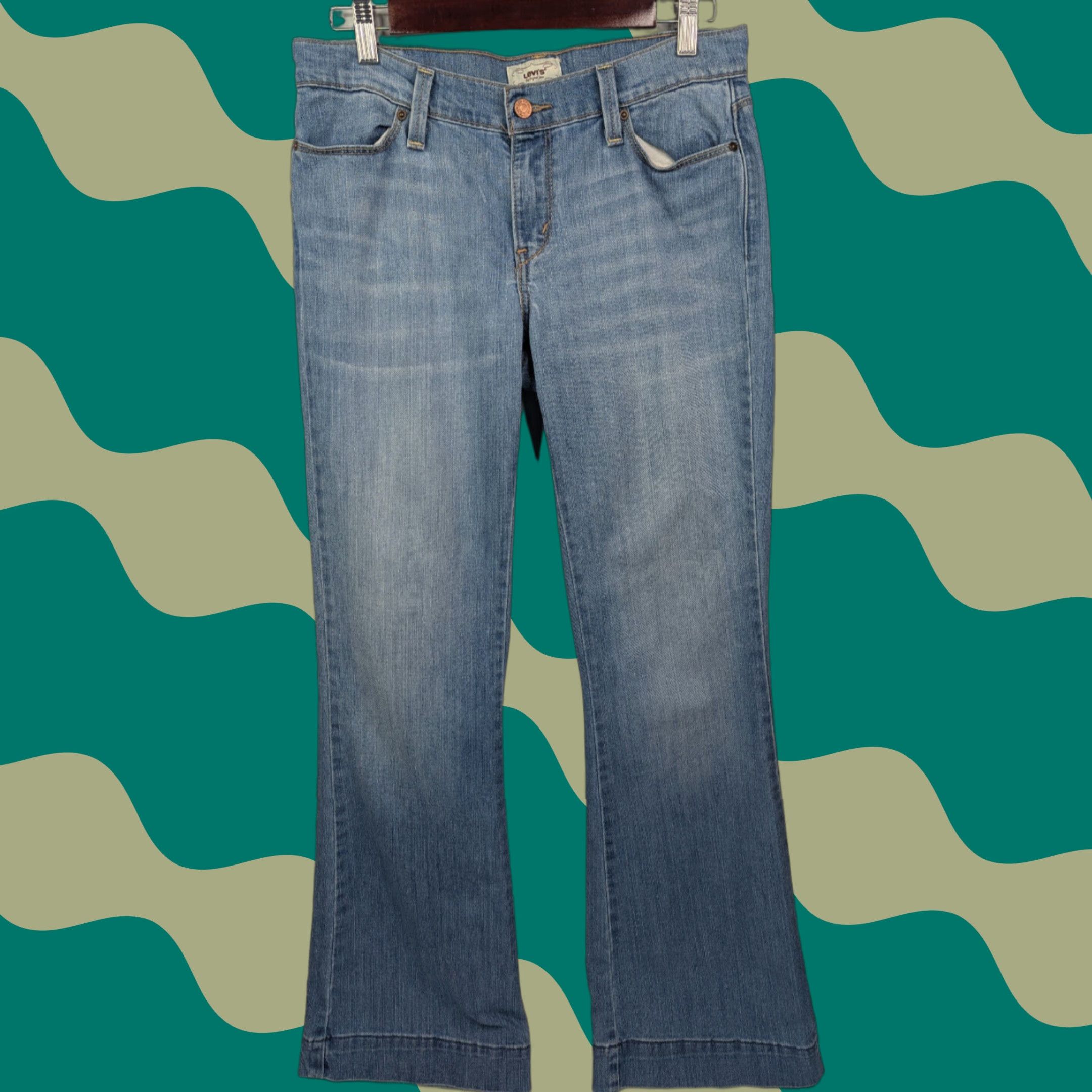 Levi's VINTAGE Levi's 544 Ultimate Lift Flare Jeans Women's Blue 8 Denim Cotton Elastane Pockets Y2K Western Women Size 30" / US 8 / IT 44 - 1 Thumbnail