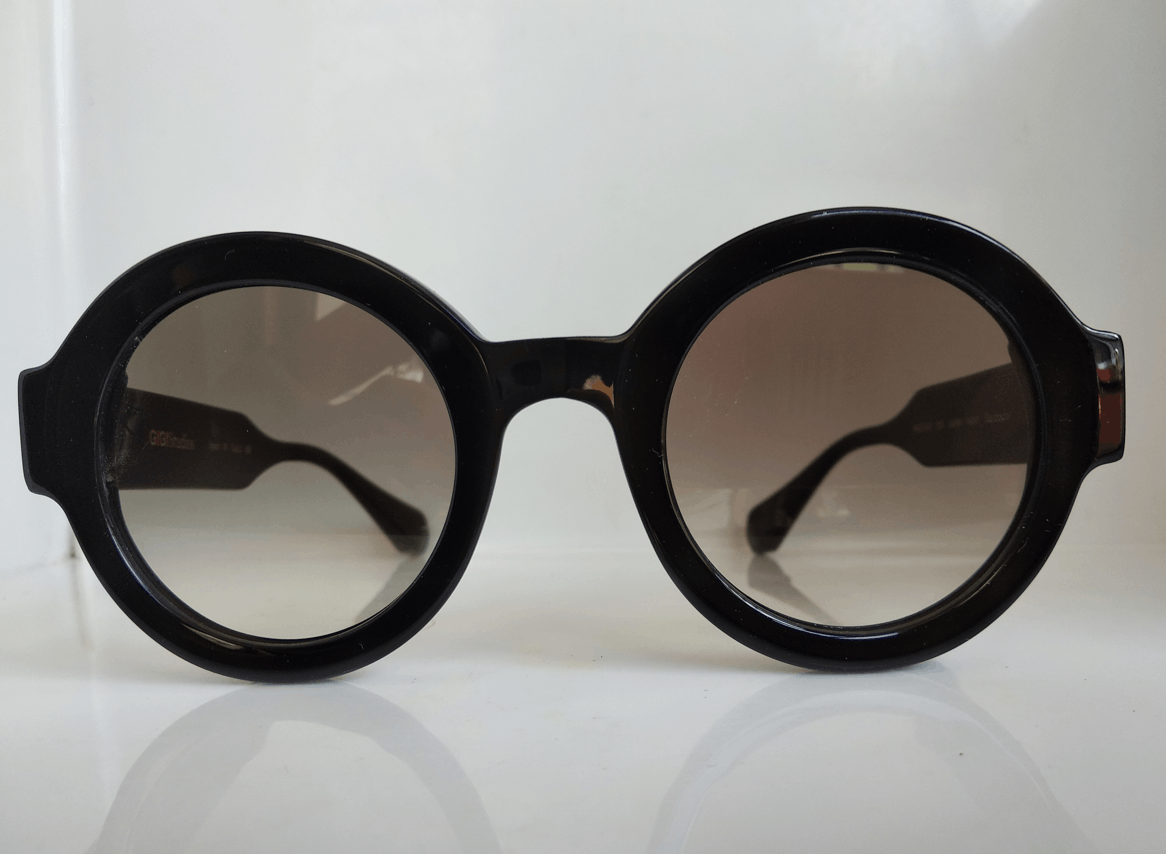 Other Handmade Black Acetate Gigistudios Round Sunglasses Frame Size ONE SIZE - 1 Thumbnail
