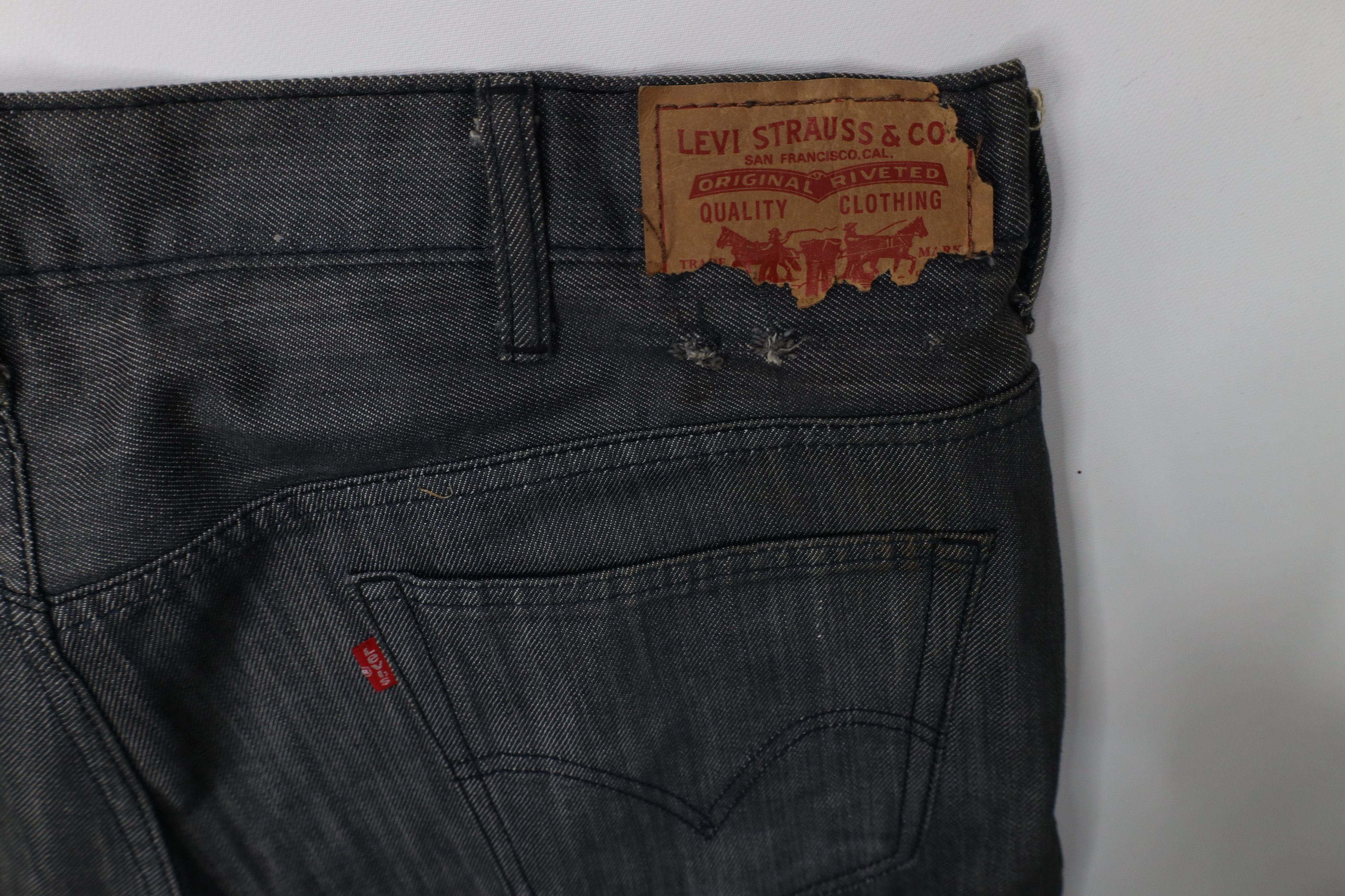 Levi's Vintage Y2K Levis 569 Loose Straight Wide Leg Jeans Gray Size US 38 / EU 54 - 12 Thumbnail