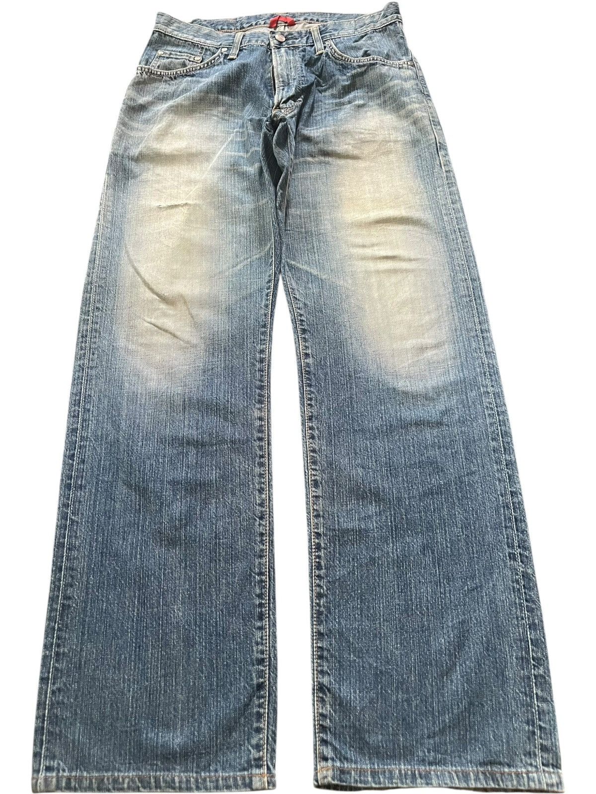 Edwin Vintage Edwin 503S Faded Wash Distress Loose Jeans Size US 31 - 1 Thumbnail