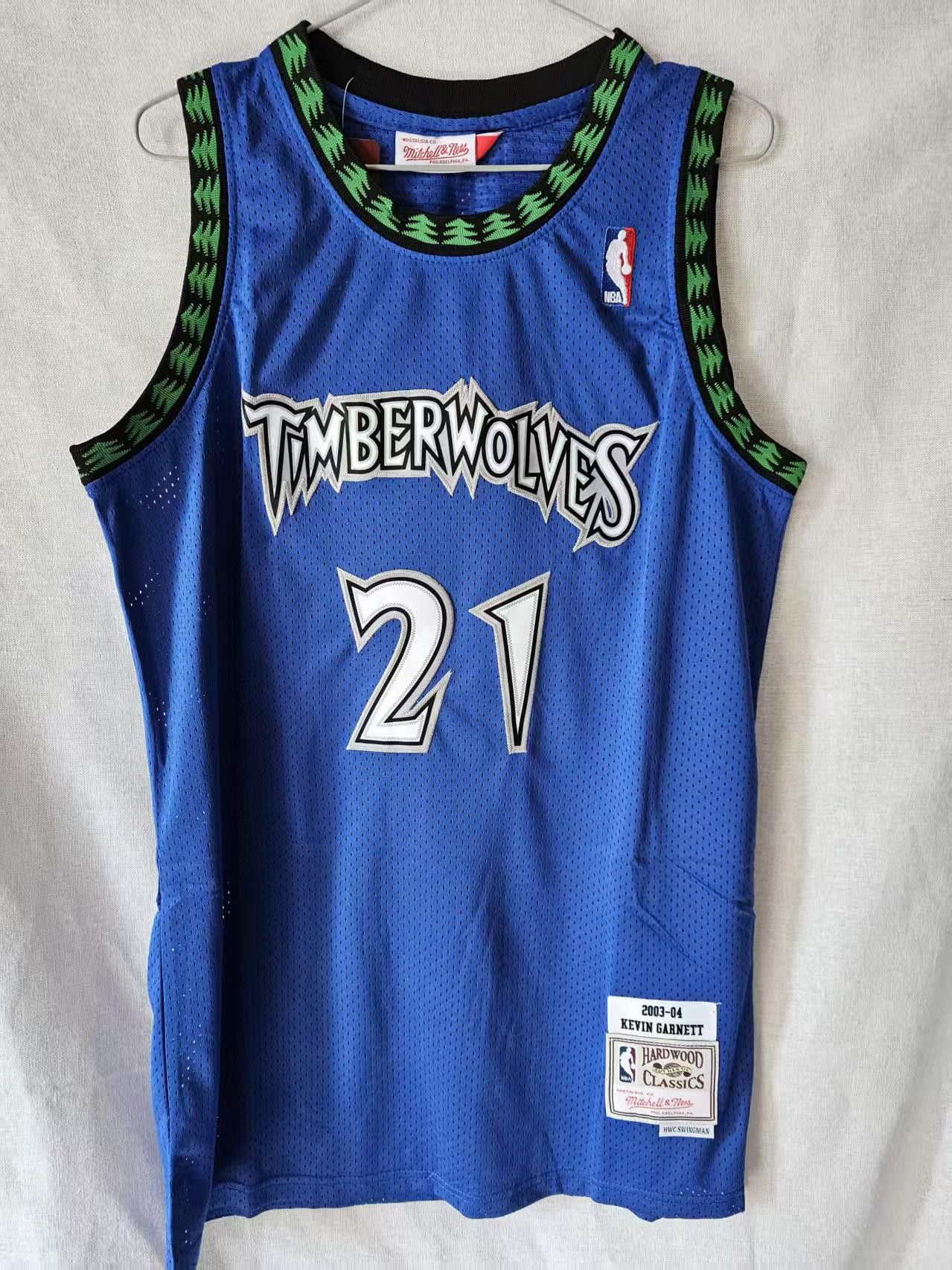 NBA Timberwolves #21 Garnett Jersey Blue Size US XL / EU 56 / 4 - 1 Thumbnail
